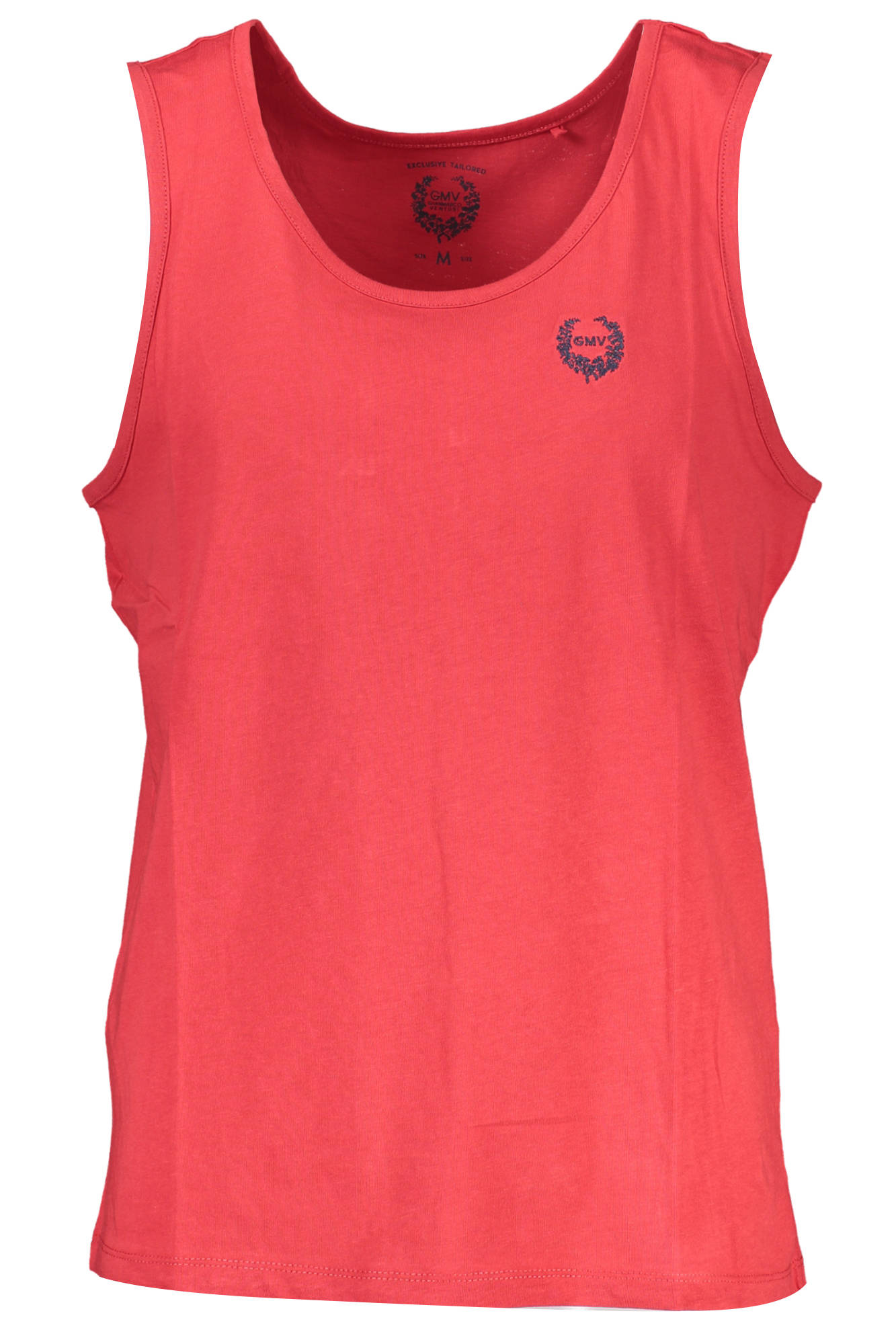 GIAN MARCO VENTURI Tanktop Herren Rot – 100% Baumwolle mit Logo-Stickerei Rot Hauptbild