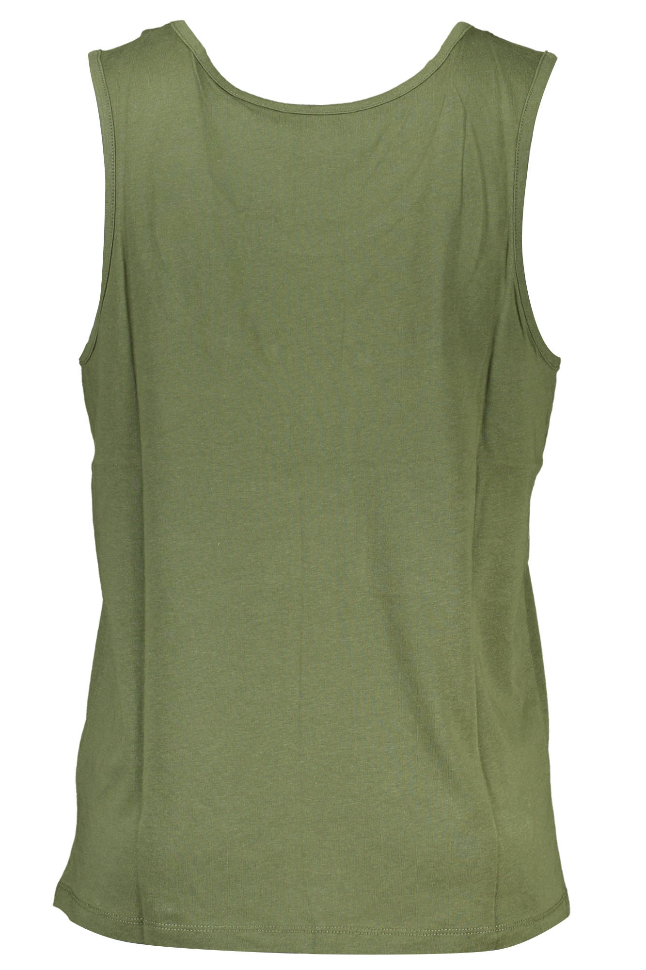 GIAN MARCO VENTURI Herren-Tanktop Grün – 100% Baumwolle mit Logo-Stickerei Zweitbild