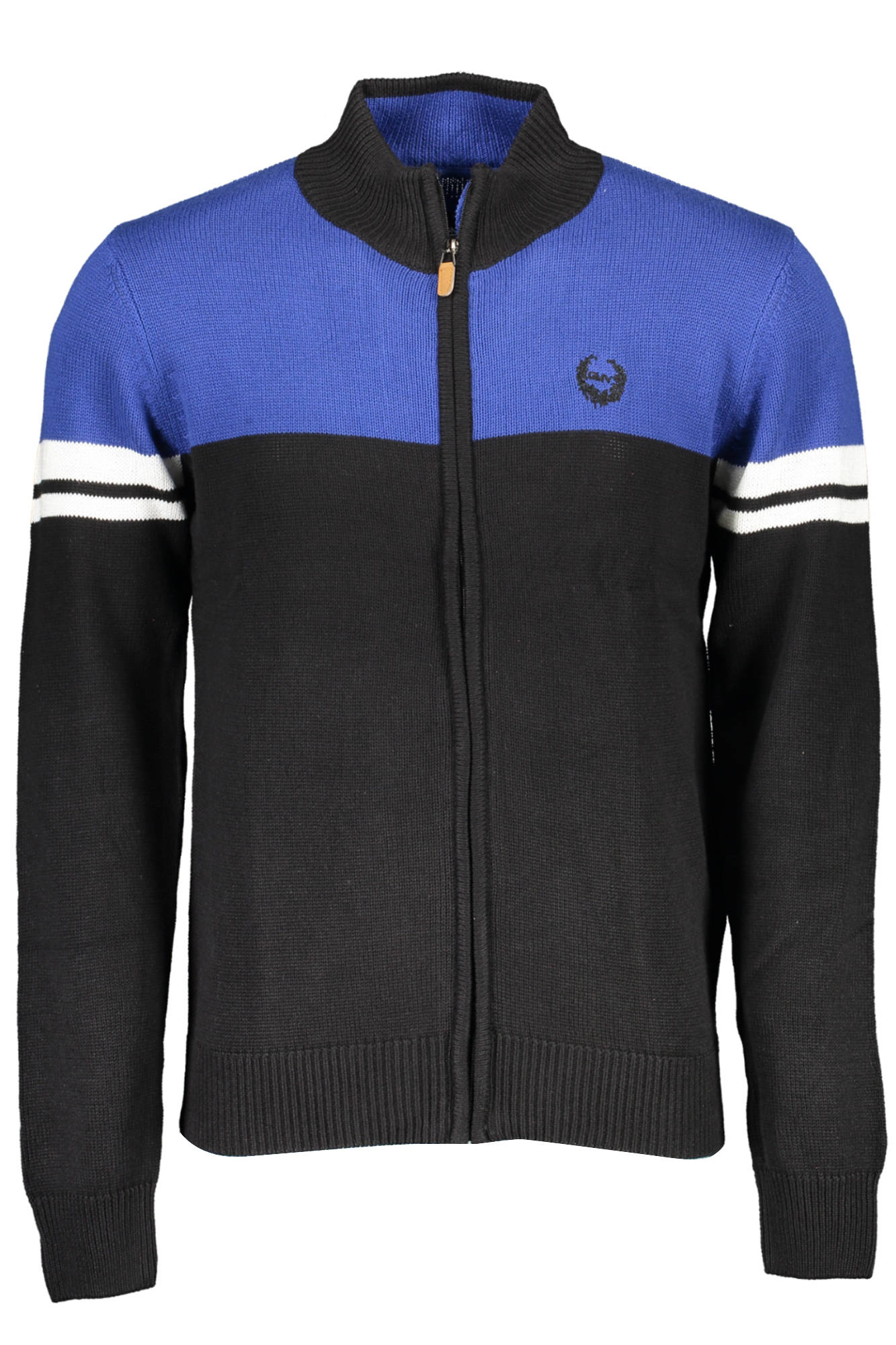 GIAN MARCO VENTURI Cardigan Herren – Schwarzer Langarm-Cardigan mit Reißverschluss Schwarz