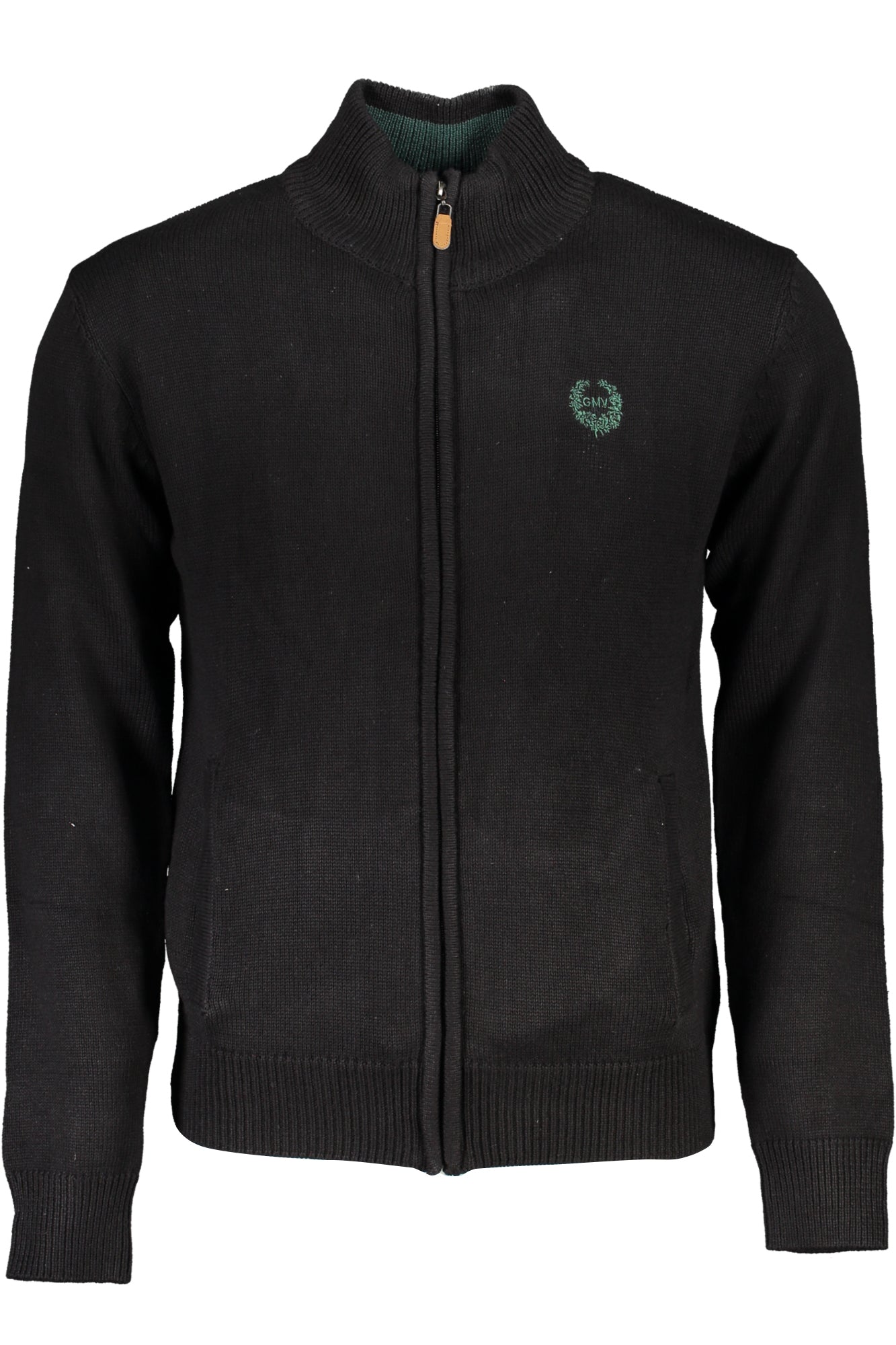 GIAN MARCO VENTURI Herren-Pullover Blau – Cardigan mit Reißverschluss & Stickerei | soulluna.de Schwarz