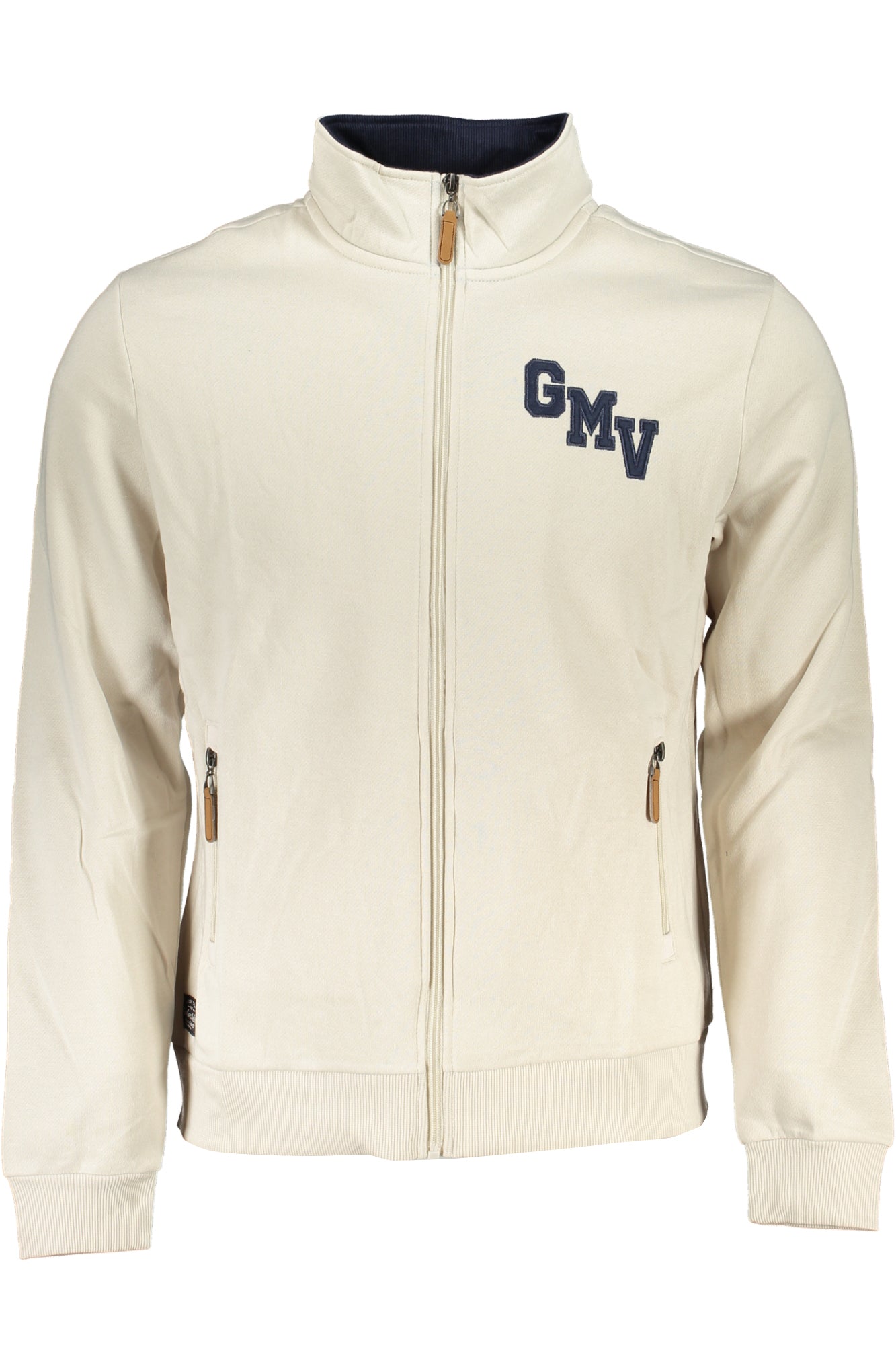 GIAN MARCO VENTURI Herren Sweatshirt – Langarm, mit Taschen Weiß