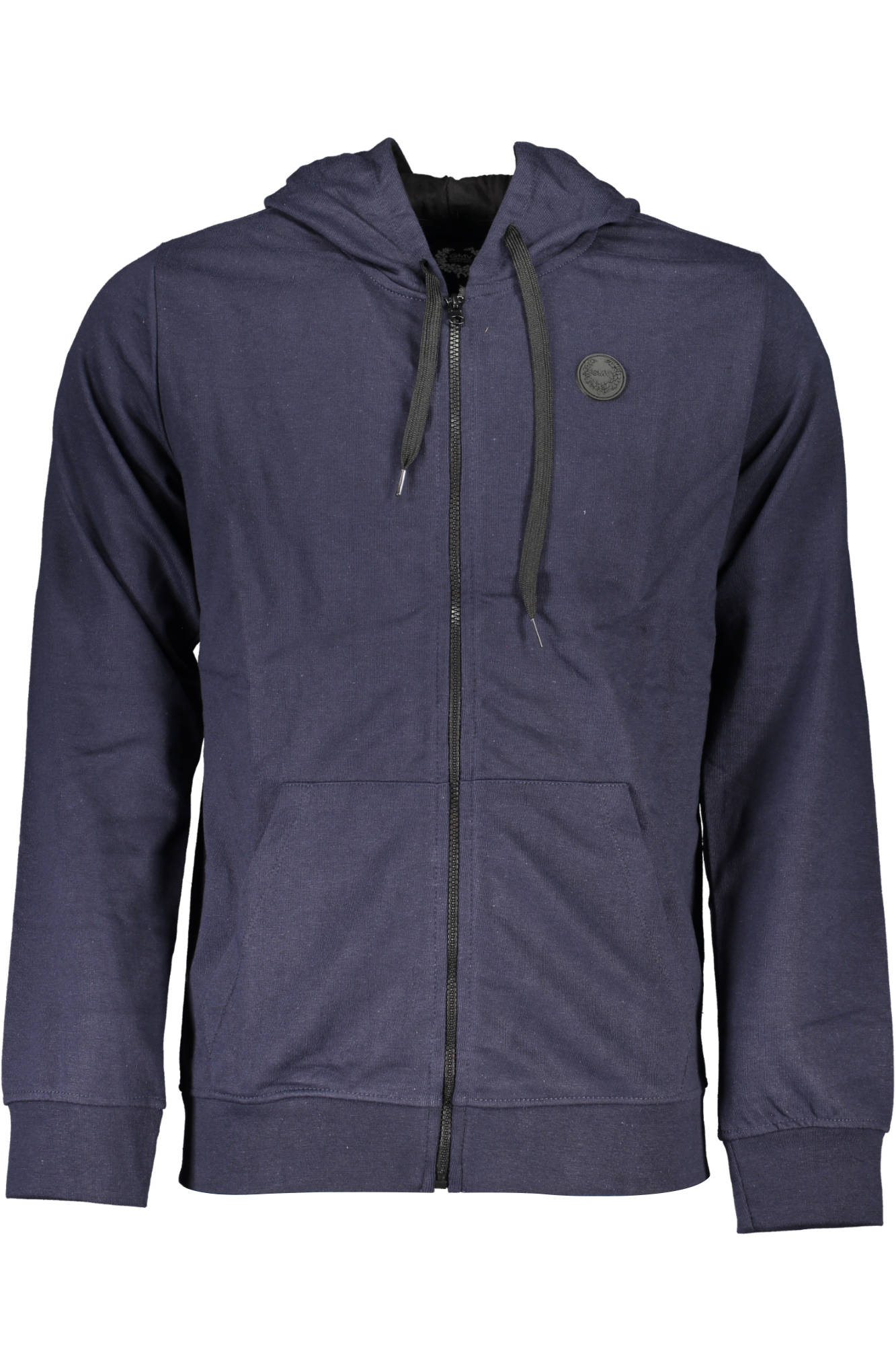 Gian Marco Venturi Sweatshirt Herren mit Reißverschluss – Blaues Kapuzen-Sweatshirt Blau Hauptbild