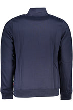 GIAN MARCO VENTURI HERREN-SWEATSHIRT MIT BLAUEM ZIP