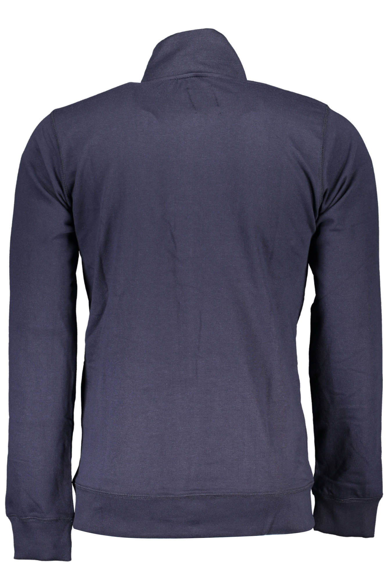 Gian Marco Venturi Sweatshirt Herren mit Reißverschluss – Blaues Langarm-Sweatshirt Blau