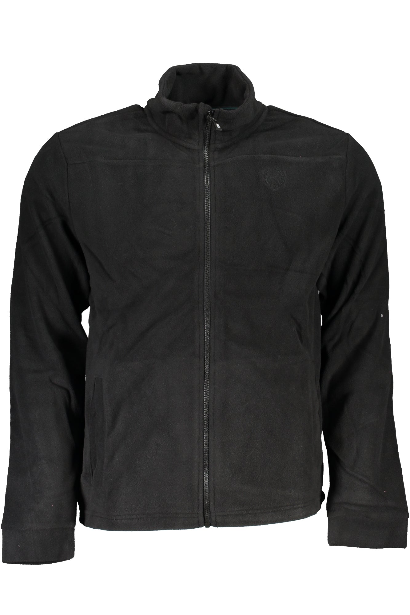 Gian Marco Venturi Sweatshirt Herren mit Blauem Reißverschluss – Fleece-Qualität für HW Schwarz