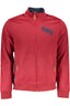 GIAN MARCO VENTURI HERREN-SWEATSHIRT MIT ROTEM ZIP