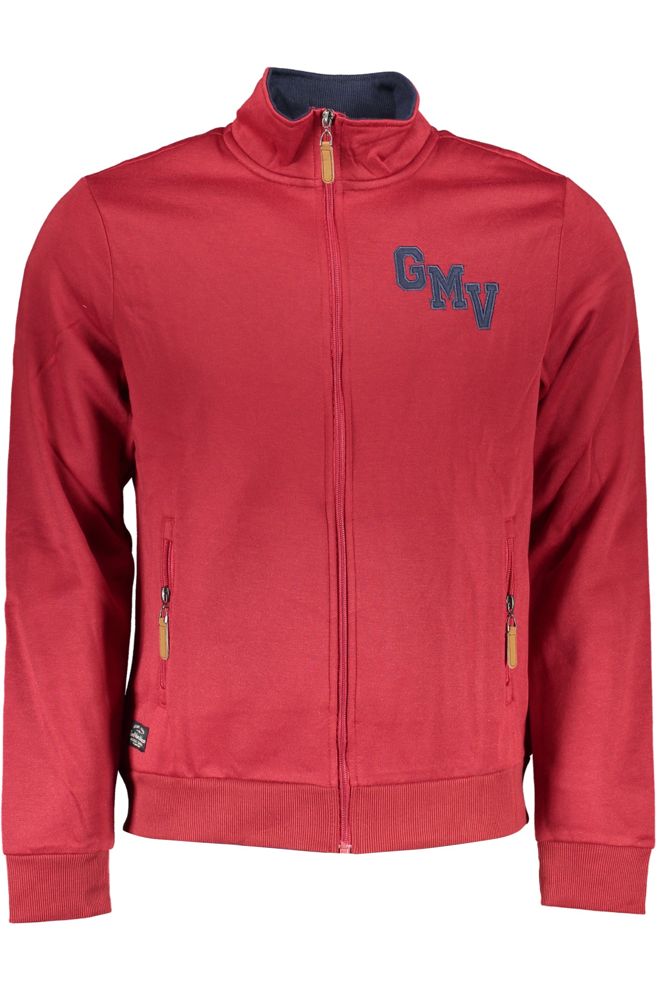 GIAN MARCO VENTURI Herren Sweatshirt – Langarm, mit Taschen Rot