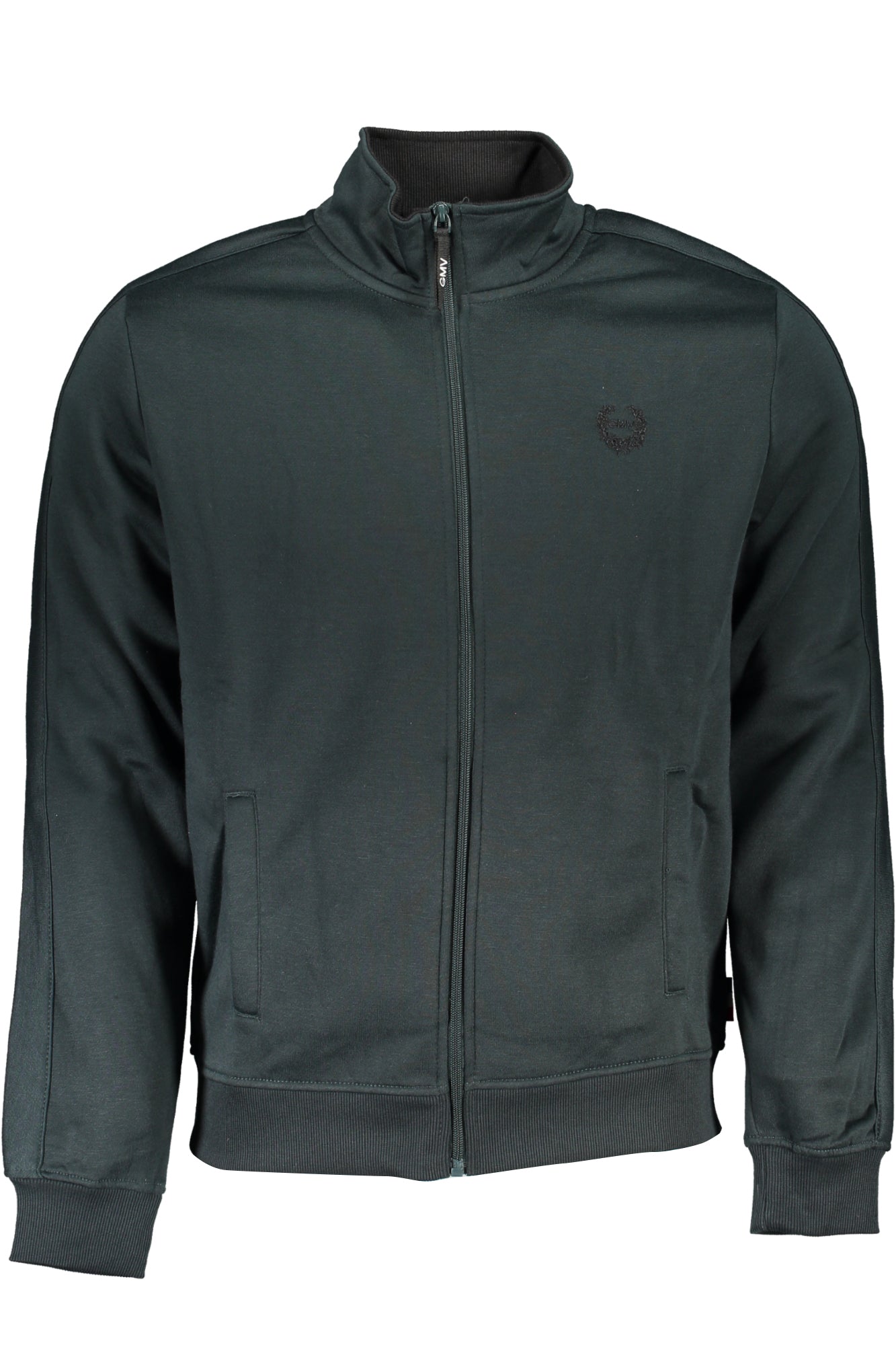 GIAN MARCO VENTURI Sweatshirt Herren mit Reißverschluss – Blau, Fleece, Logo-Stickerei Zweitbild