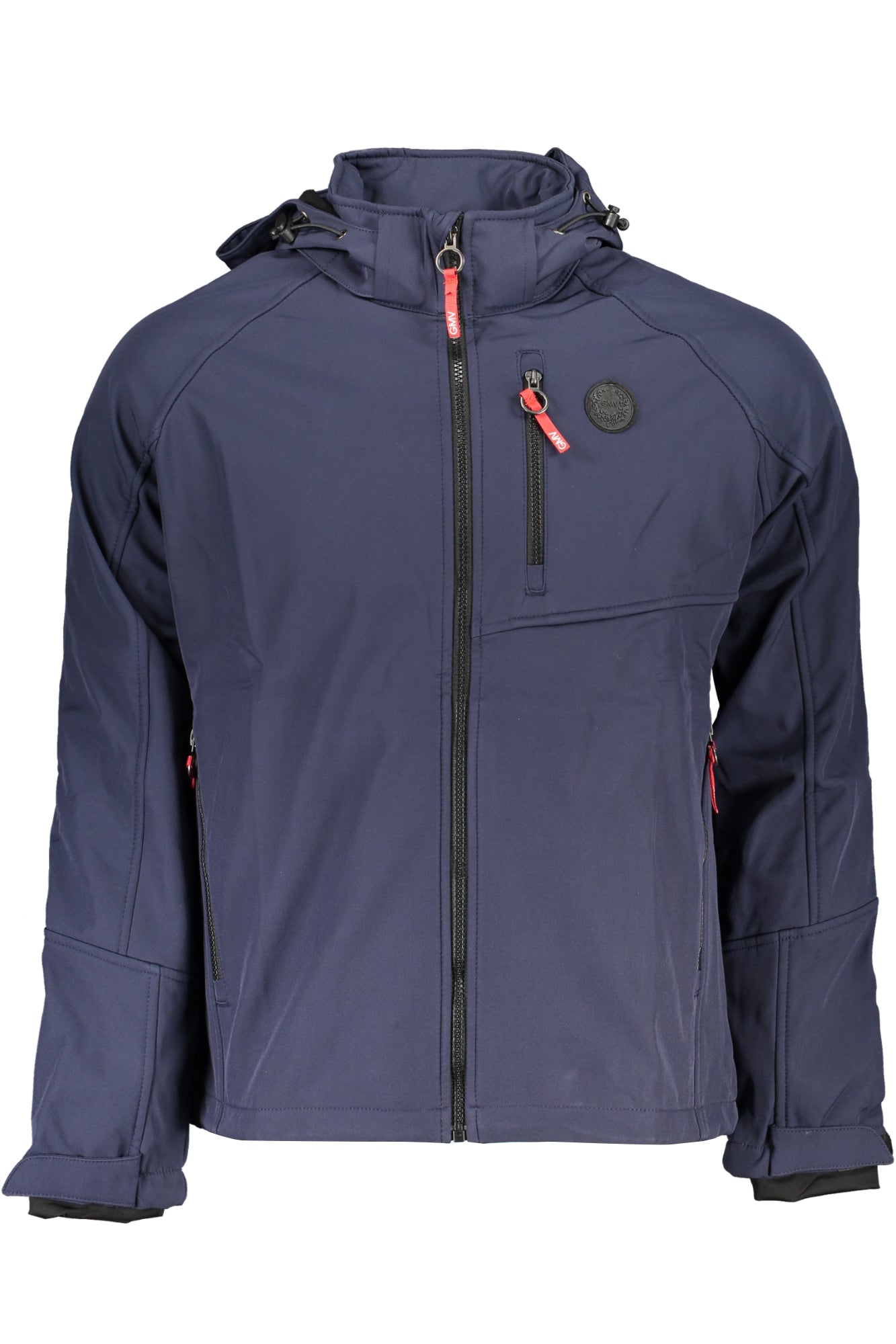 GIAN MARCO VENTURI Men's Sports Jacket Black – Lightweight Softshell Jacket with Hood Secondary image