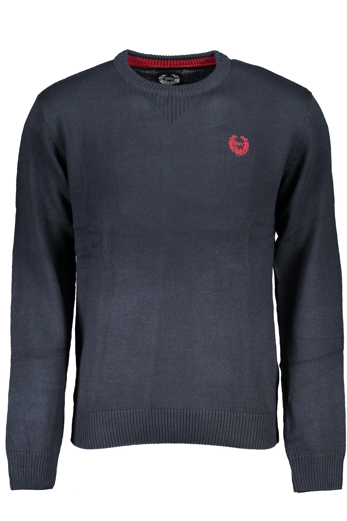Gian Marco Venturi Pullover Herren – Grüner Langarm-Pullover mit Stickerei Blau