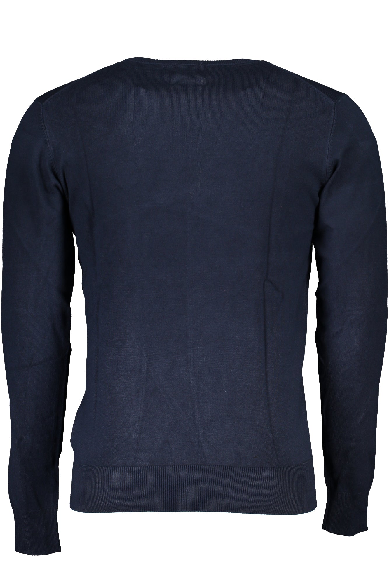 GIAN MARCO VENTURI Pullover Herren – Schwarzer Rundhals-Pullover mit Stickerei Blau