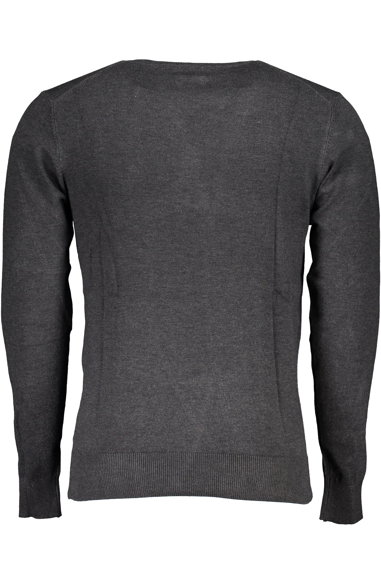GIAN MARCO VENTURI Pullover Herren – Schwarzer Rundhals-Pullover mit Stickerei Grau