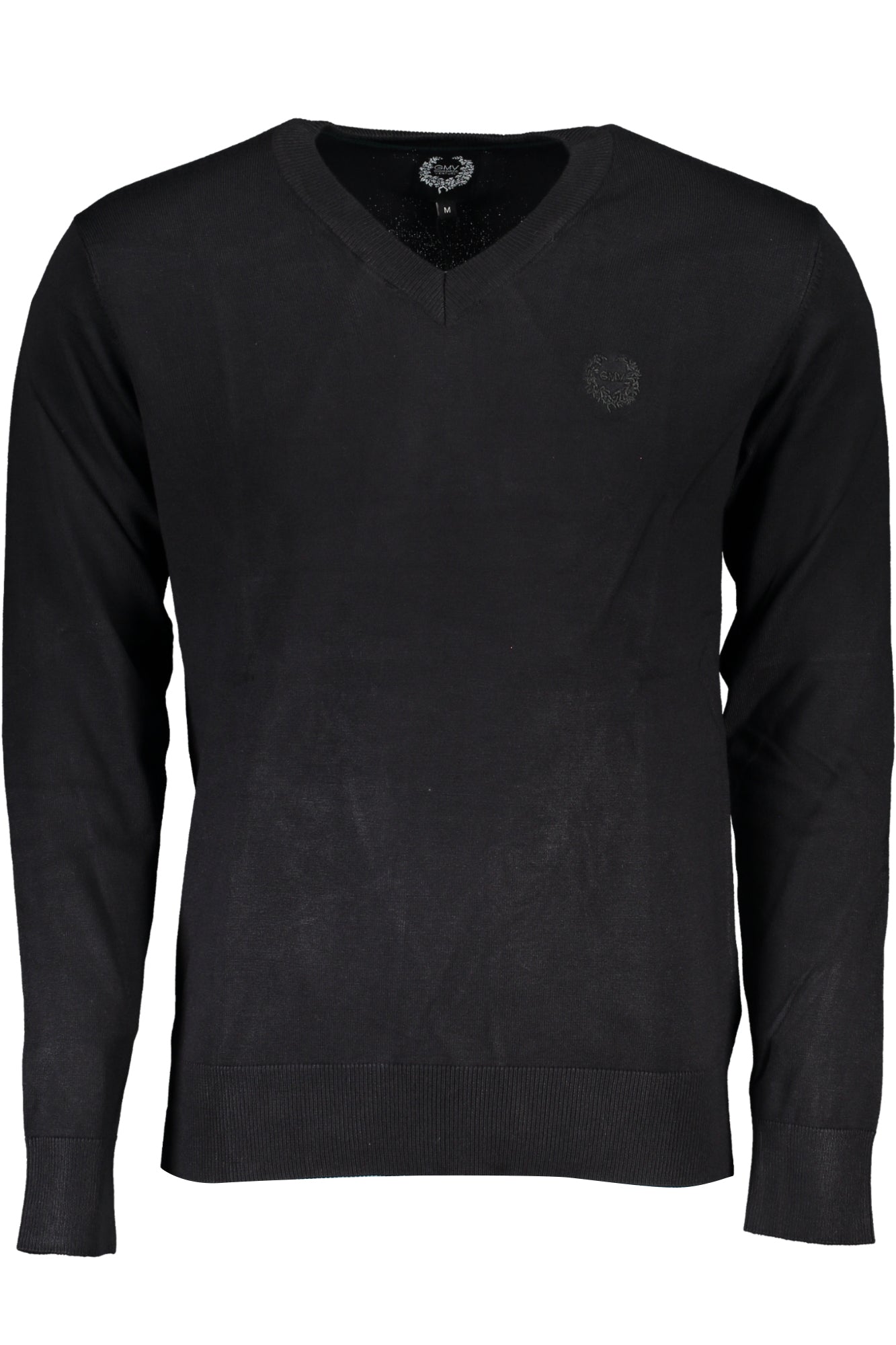 GIAN MARCO VENTURI Pullover Herren – V-Ausschnitt mit Stickerei für Frühjahr/Sommer Schwarz