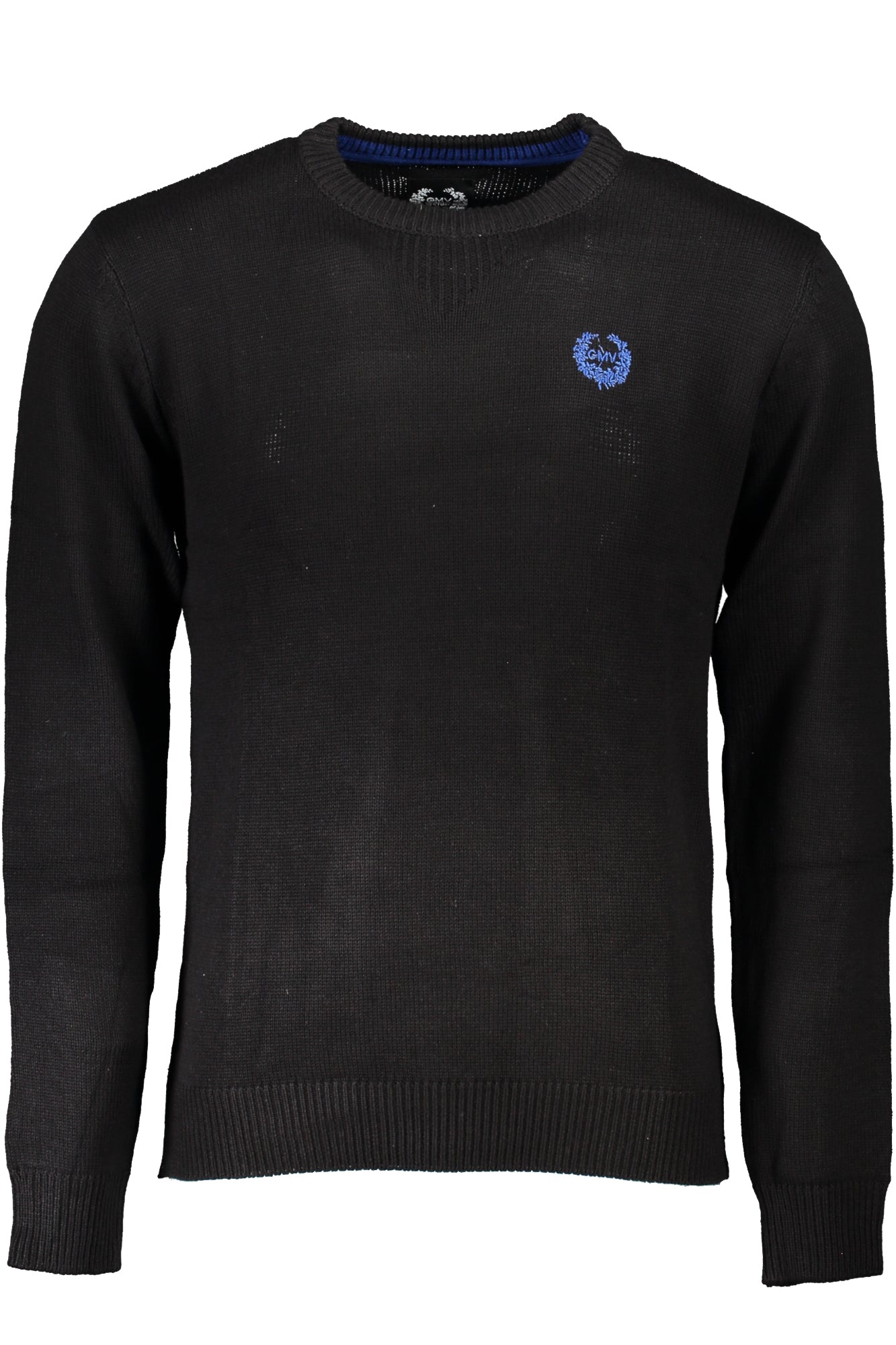 Gian Marco Venturi Pullover Herren – Grüner Langarm-Pullover mit Stickerei Schwarz