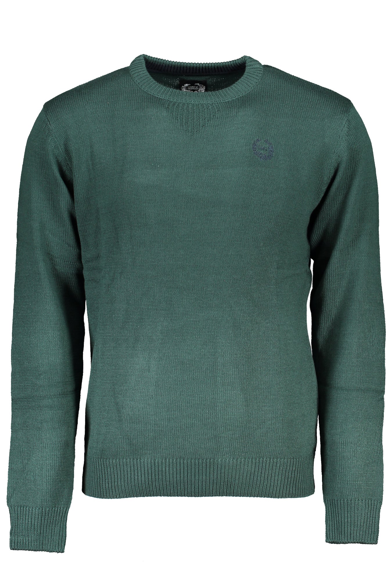 Gian Marco Venturi Pullover Herren – Grüner Langarm-Pullover mit Stickerei Grün