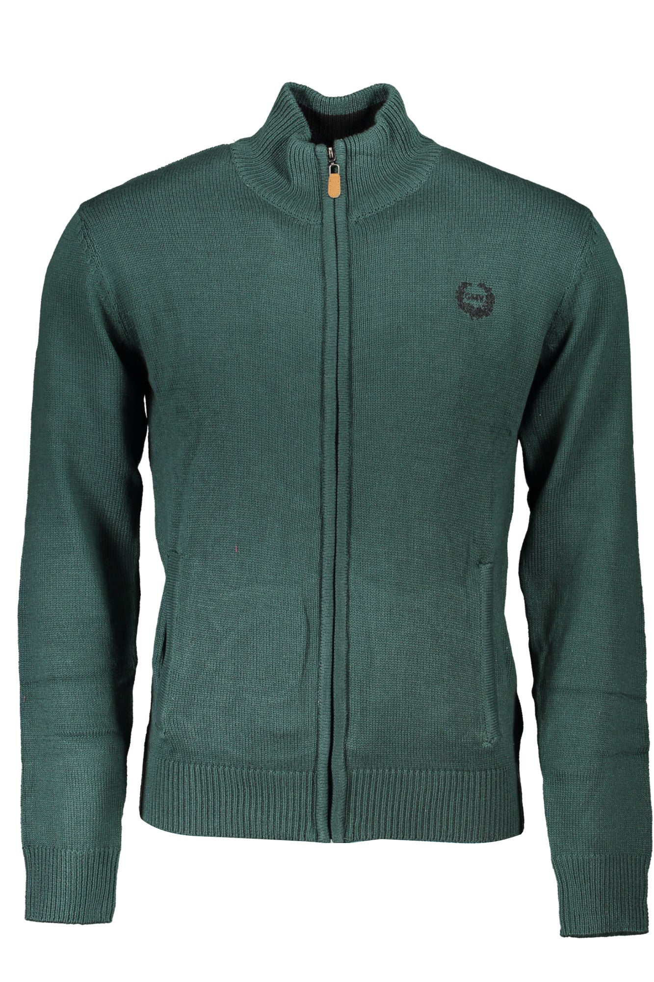 GIAN MARCO VENTURI Herren-Pullover Blau – Cardigan mit Reißverschluss & Stickerei | soulluna.de Grün