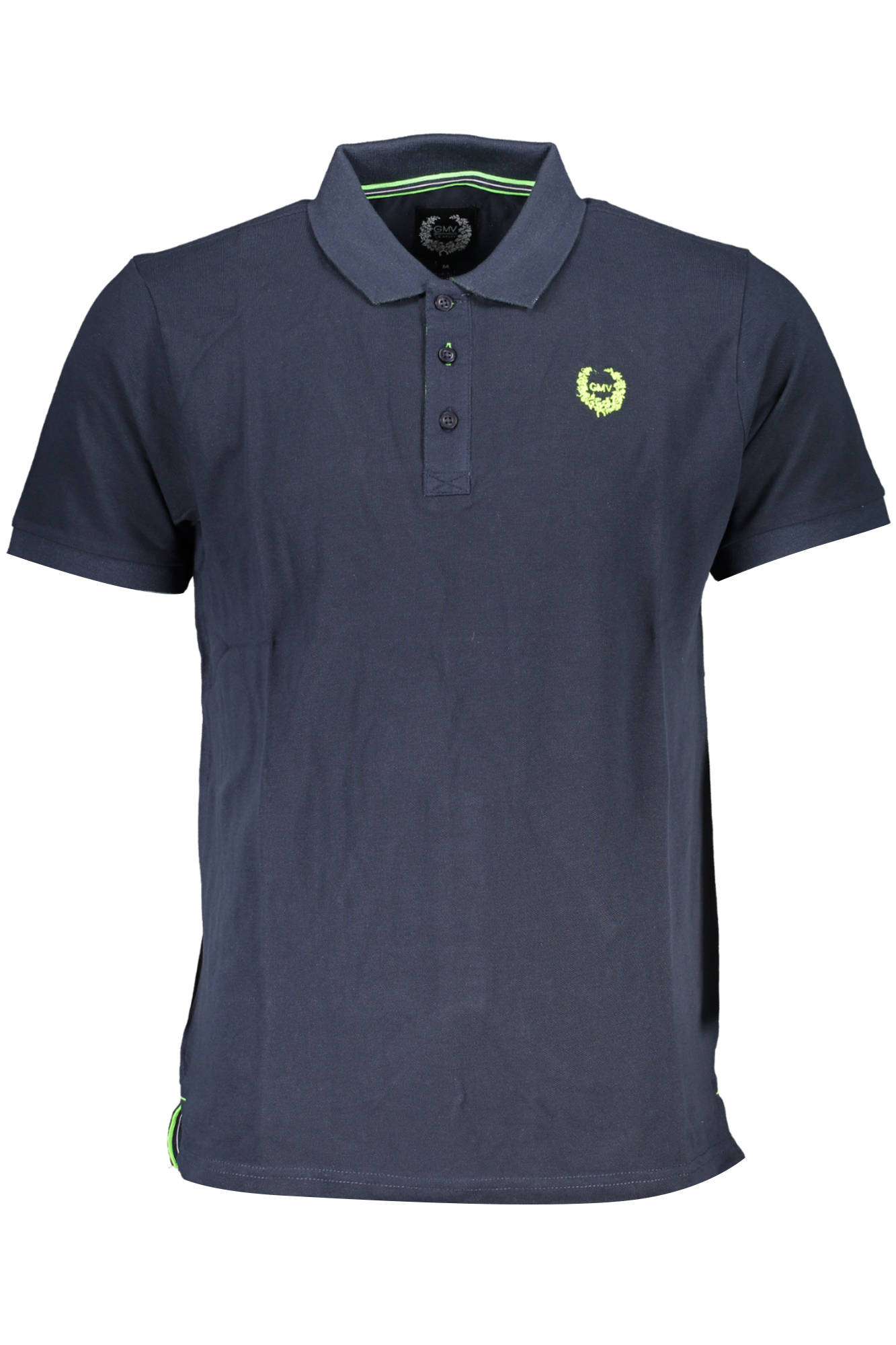 GIAN MARCO VENTURI Poloshirt Herren – Kurzarm Polo Blau mit Stickerei | soulluna.de Blau Hauptbild