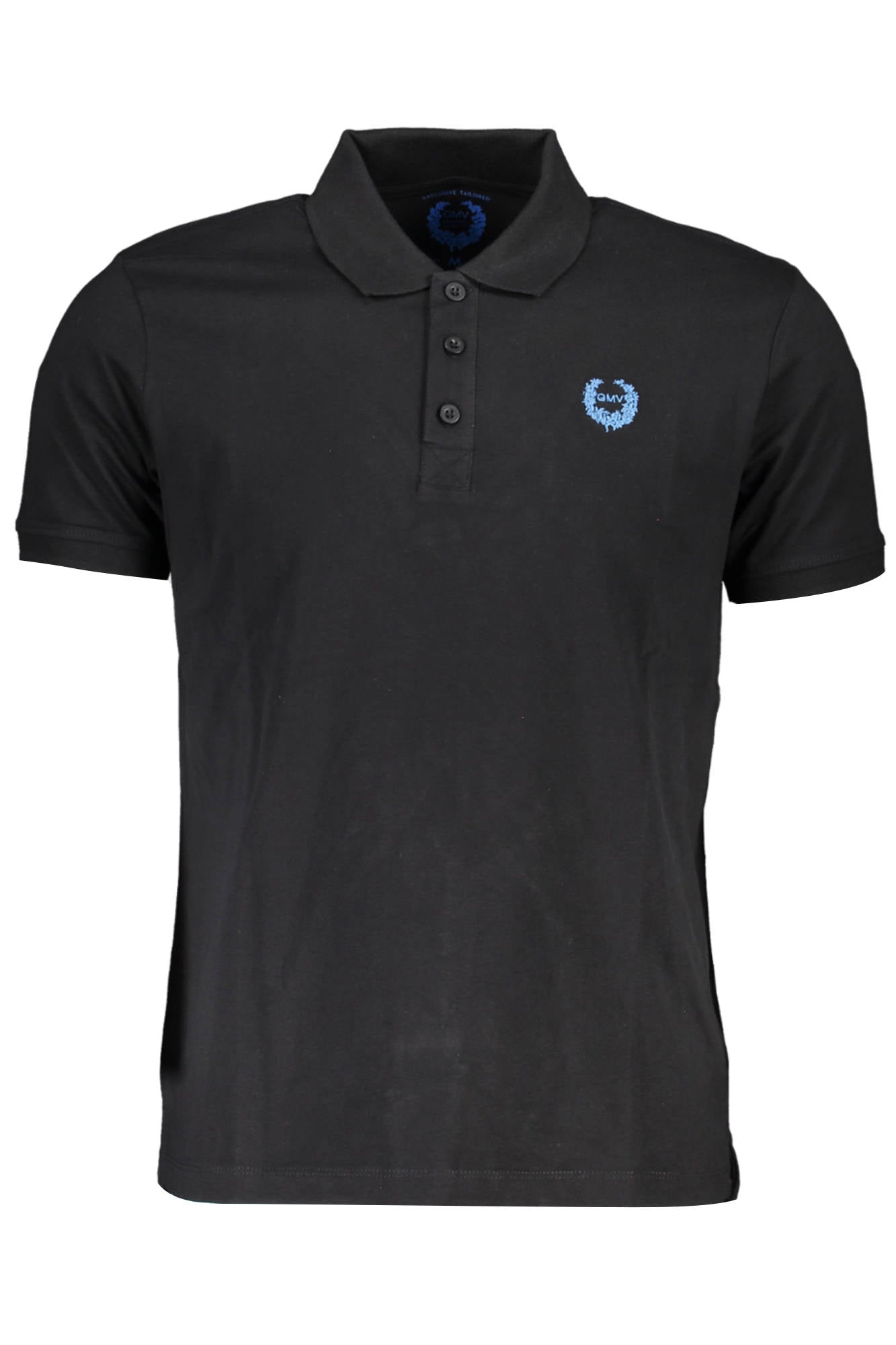 GIAN MARCO VENTURI Poloshirt Herren – Kurzarm Polo Schwarz mit Logo-Stickerei Schwarz