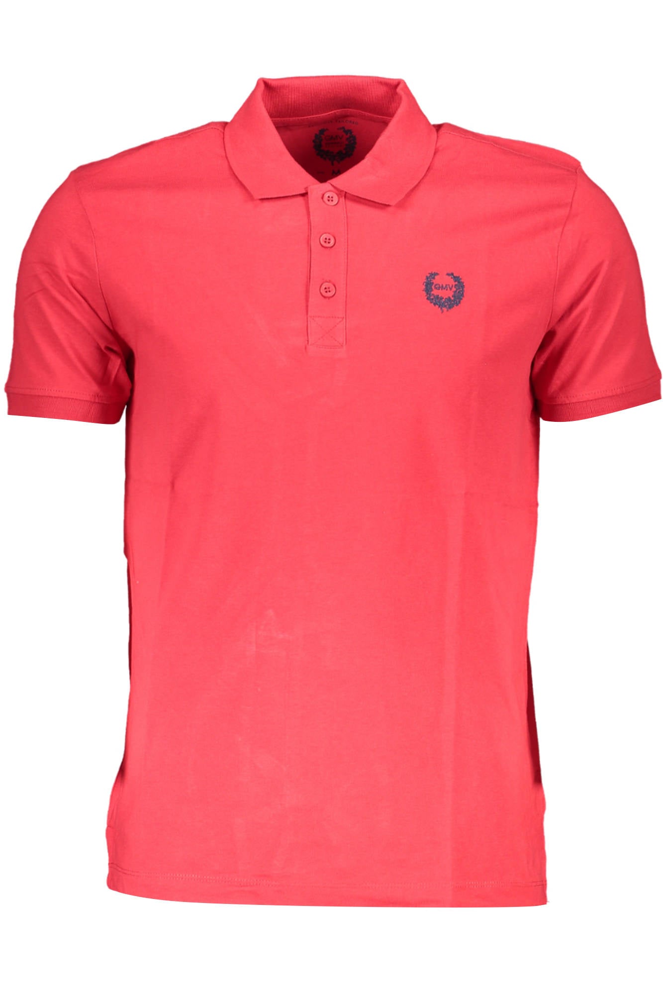 Gian Marco Venturi Poloshirt Herren Kurzarm – Rot mit Stickerei | soulluna.de Rot Main image