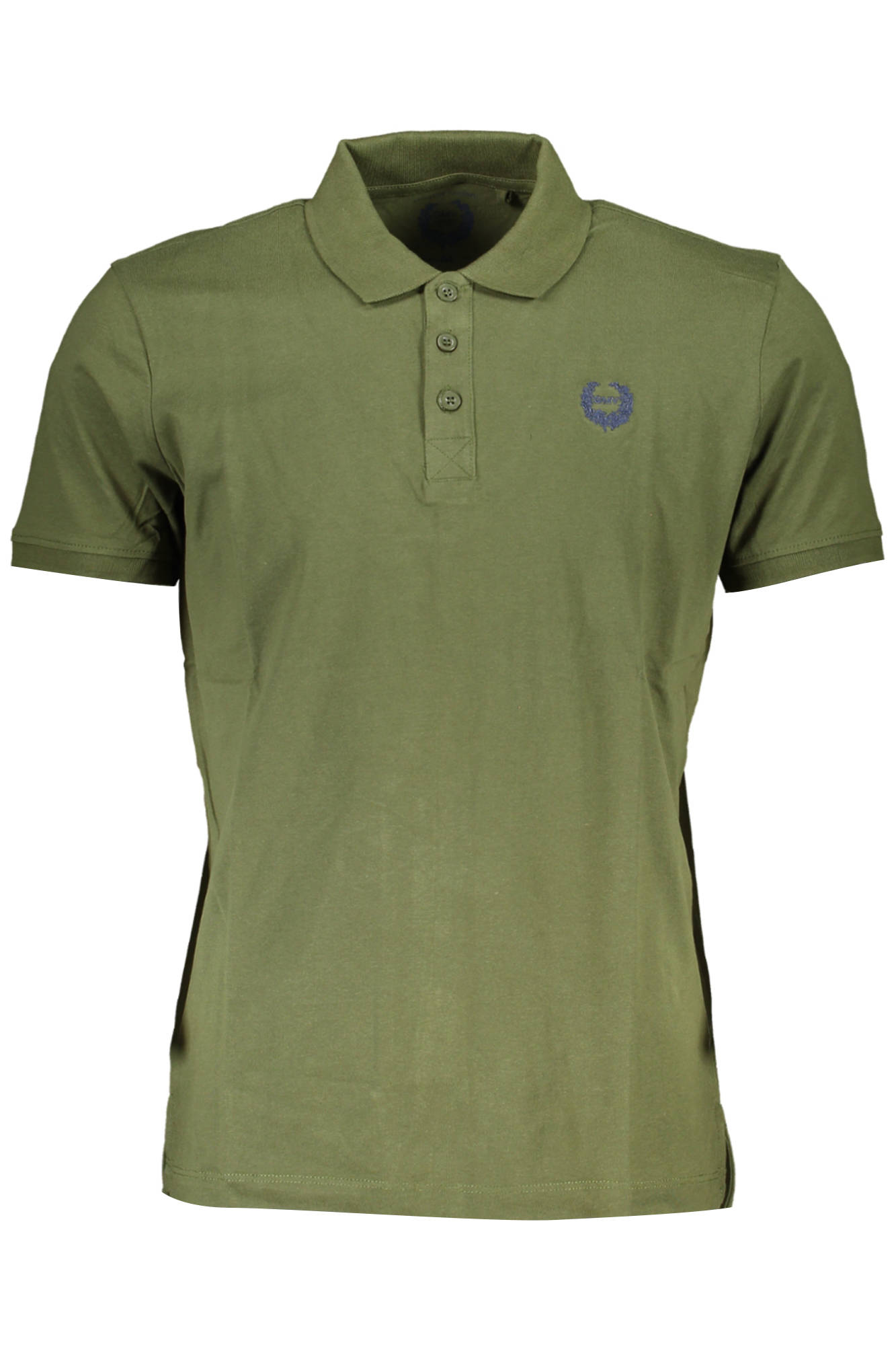 Gian Marco Venturi Poloshirt Herren – Kurzarm Polo Grün mit Stickerei | soulluna.de Grün Main image