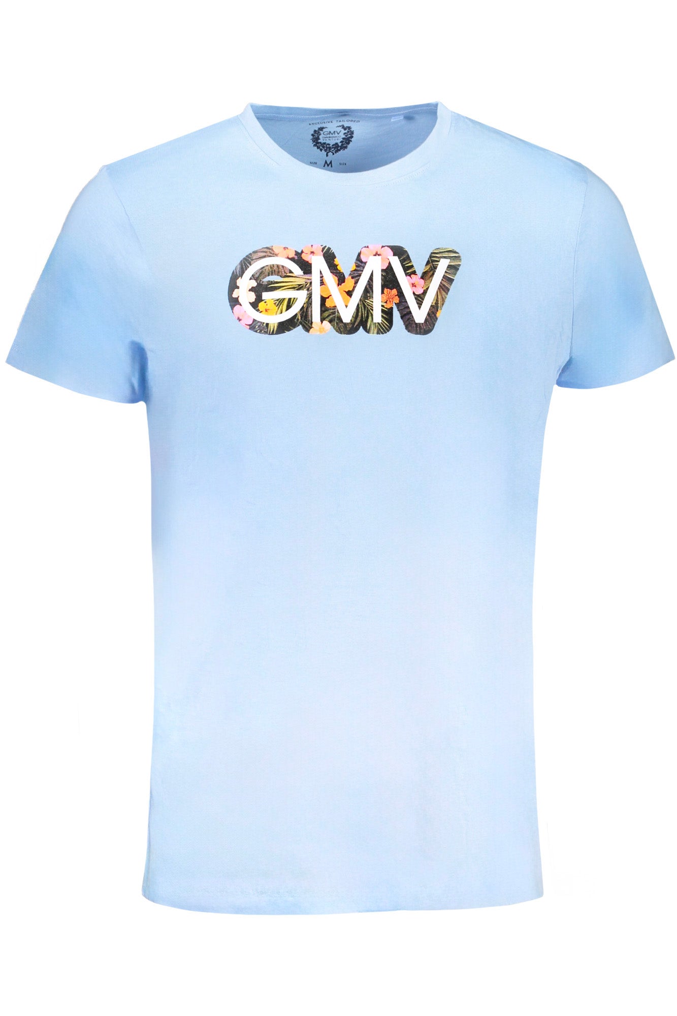GIAN MARCO VENTURI T-Shirt Herren Kurzarm Blau – 100% Baumwolle für Sommer Hellblau