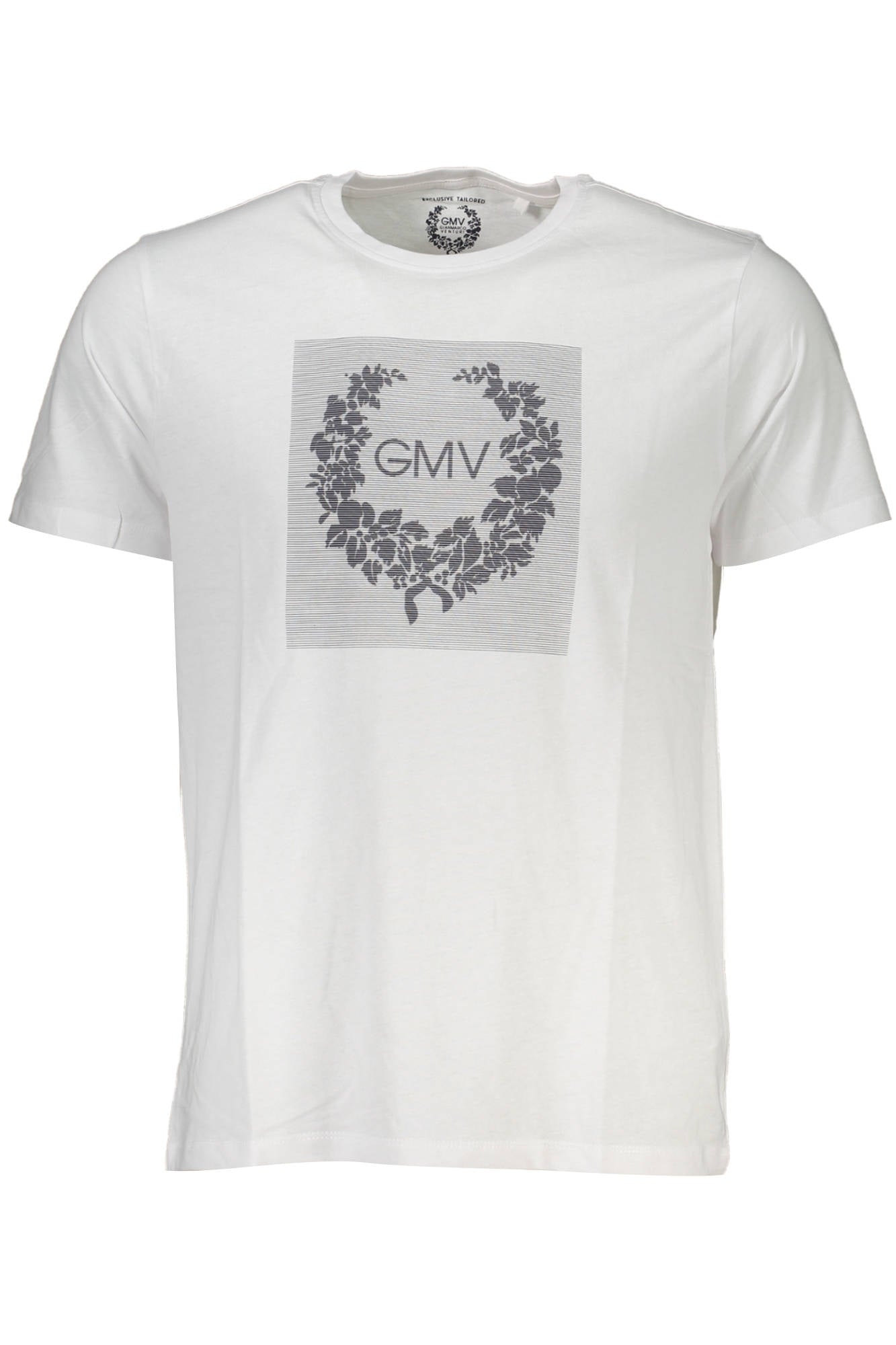 GIAN MARCO VENTURI T-Shirt Herren Kurzarm Blau – 100% Baumwolle für Sommer Weiß
