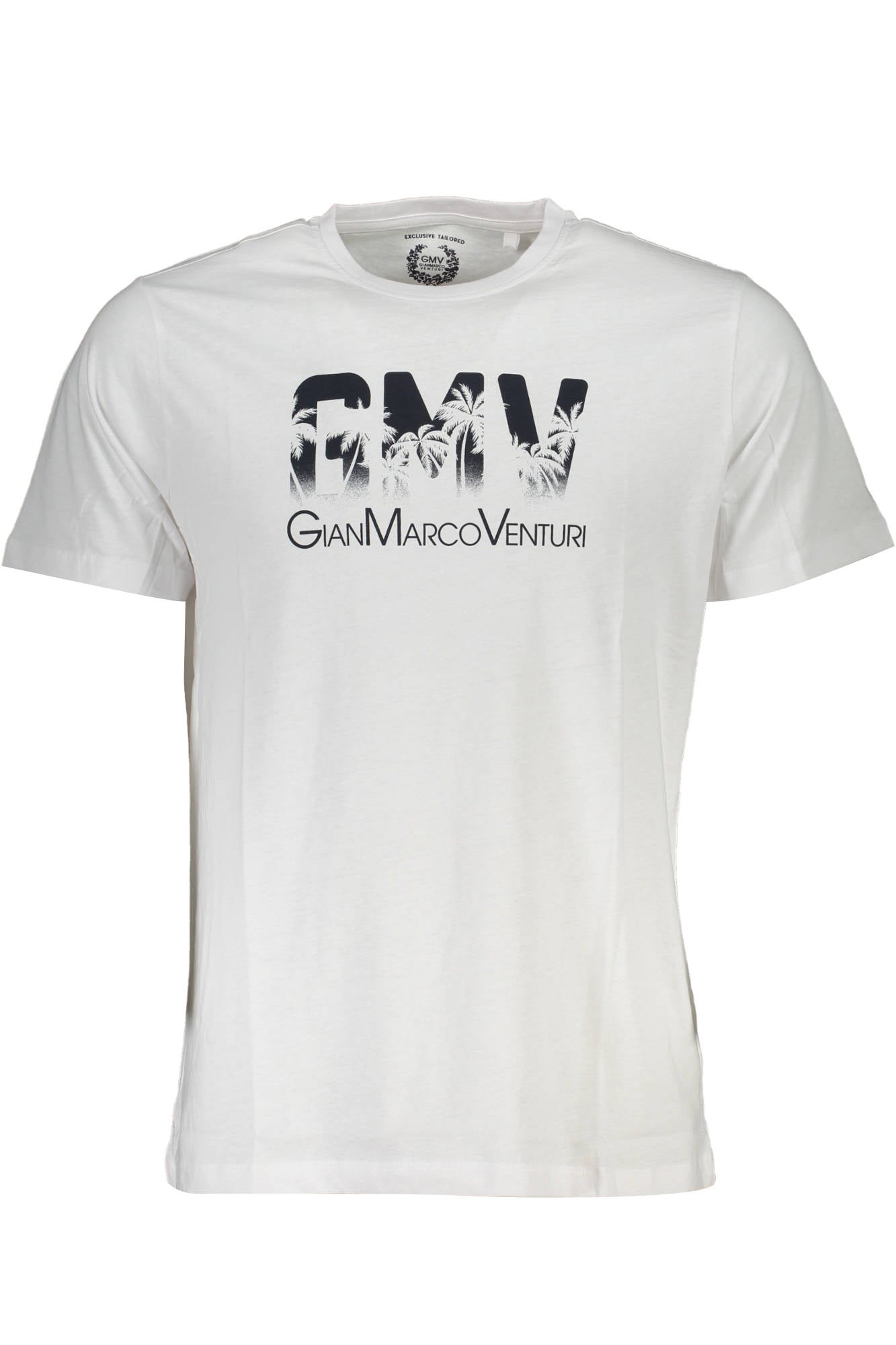 GIAN MARCO VENTURI Herren T-Shirt Weiss – Kurzarm aus 100% Baumwolle | soulluna.de Weiß