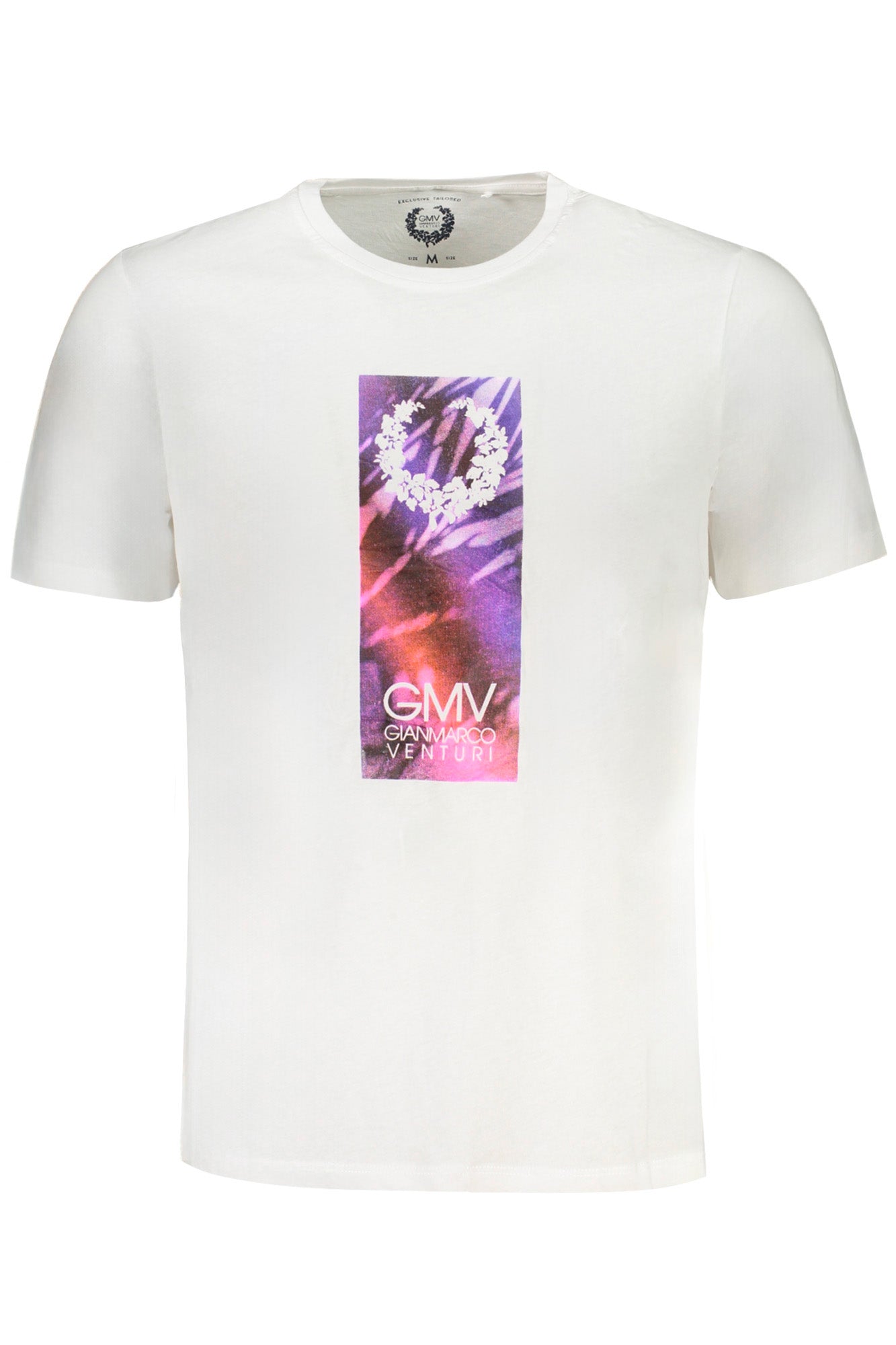 GIAN MARCO VENTURI Herren T-Shirt Weiss – Kurzärmlig aus 100% Baumwolle Weiß