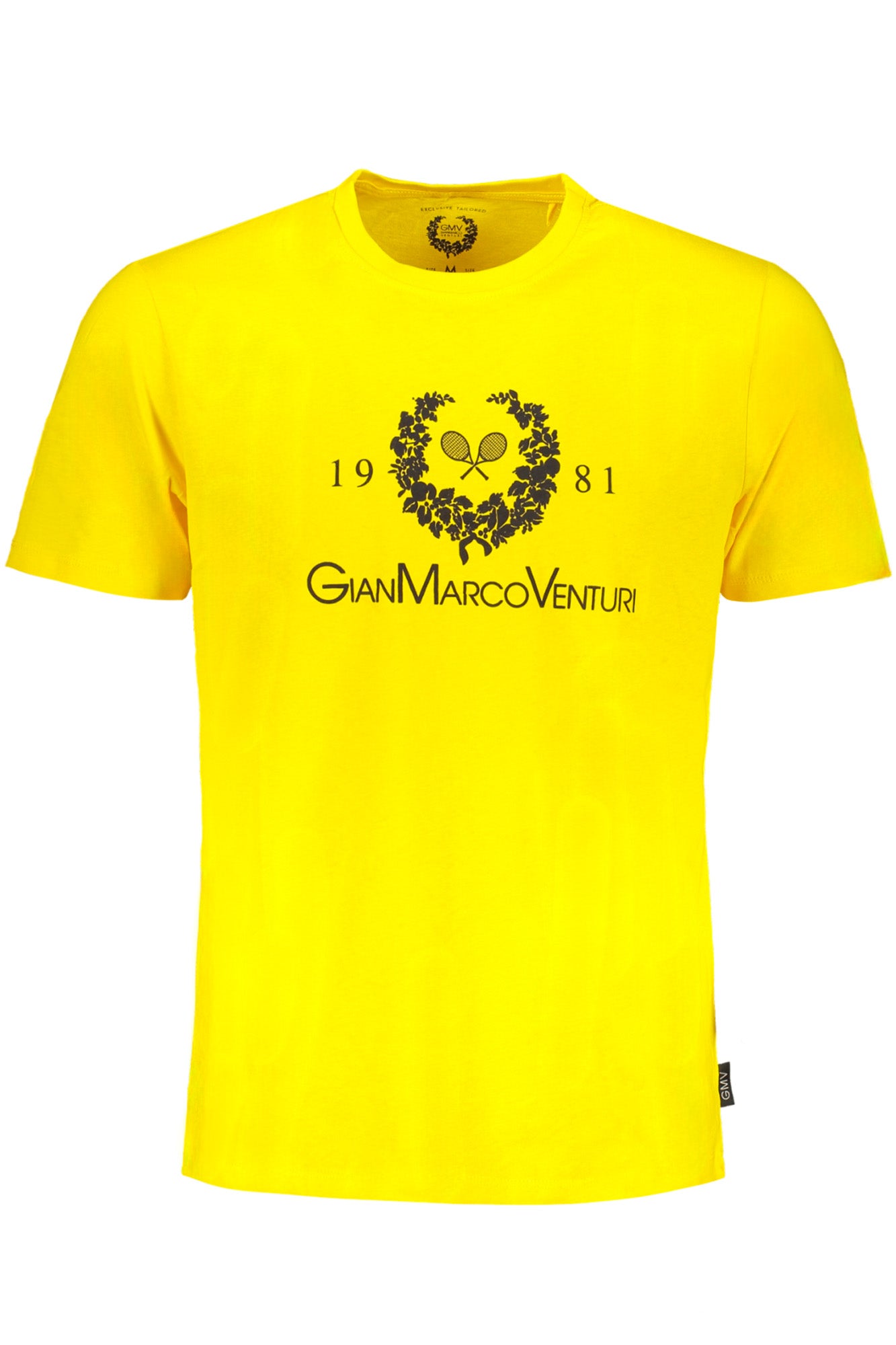 GIAN MARCO VENTURI T-Shirt Herren Kurzarm Schwarz – 100% Baumwolle Zweitbild