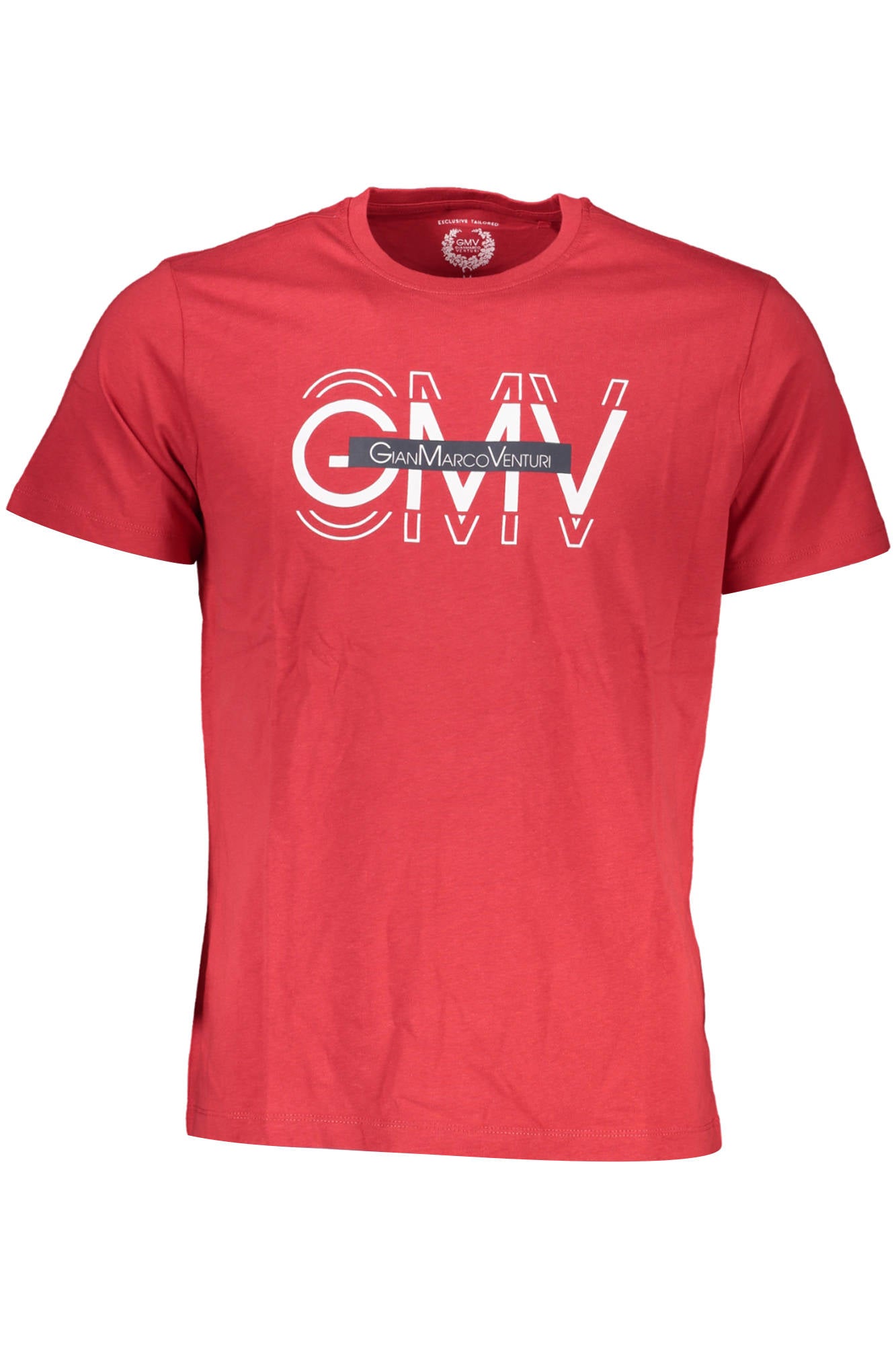 GIAN MARCO VENTURI T-Shirt Herren Kurzarm Grün – 100% Baumwolle für Sommer Rot