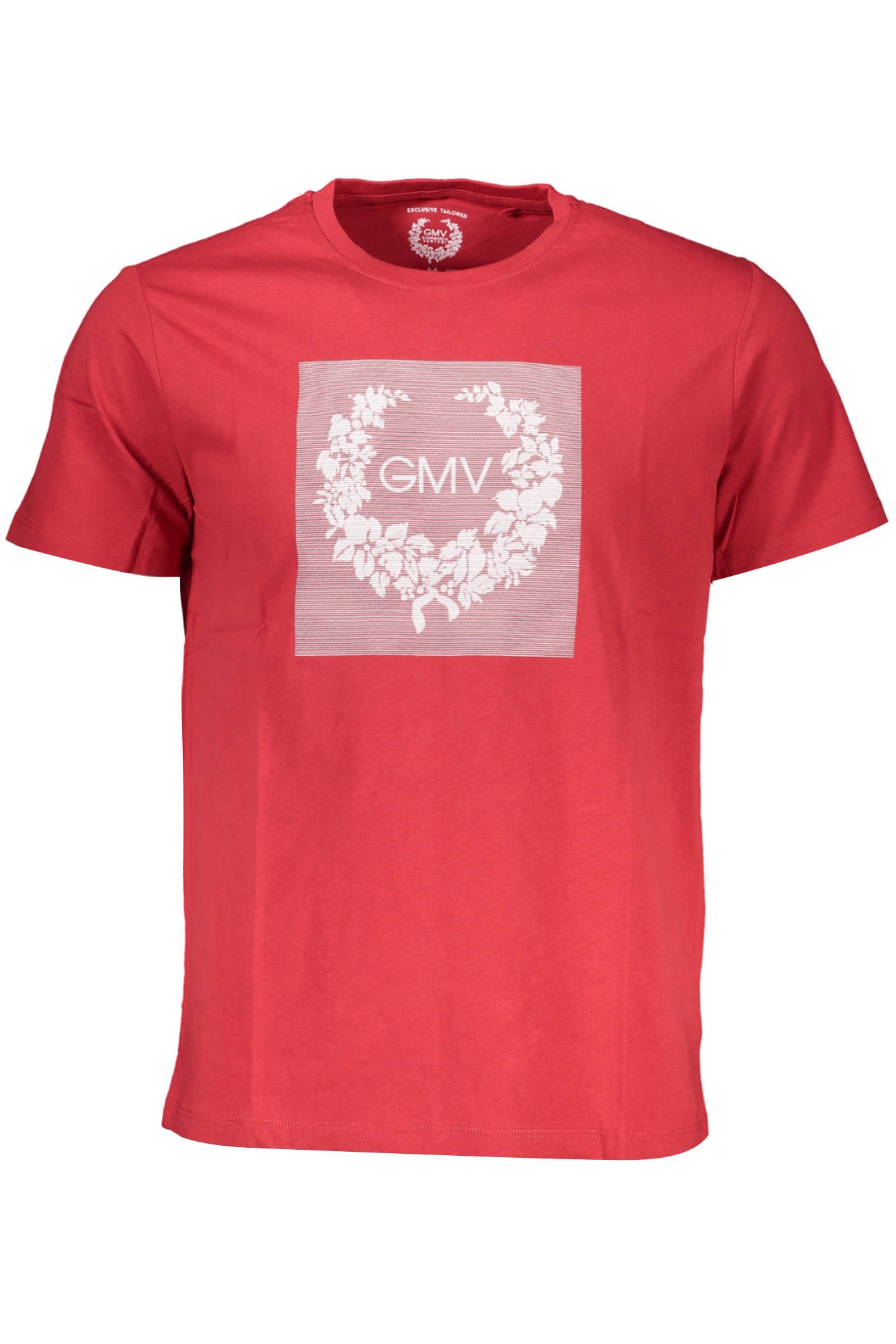 GIAN MARCO VENTURI Herren T-Shirt Rot – Kurzarm Shirt aus 100% Baumwolle Rot Hauptbild