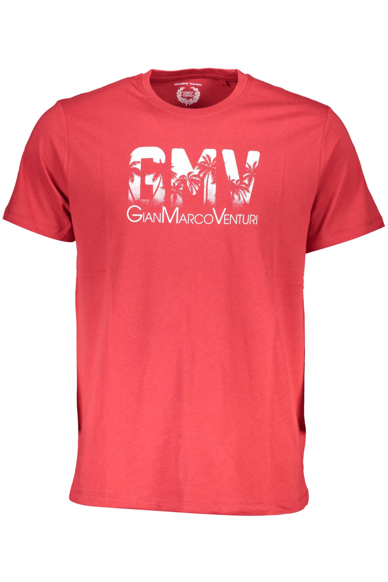 GIAN MARCO VENTURI T-Shirt Herren Kurzarm Rot – 100% Baumwolle für Sommer Rot Main image