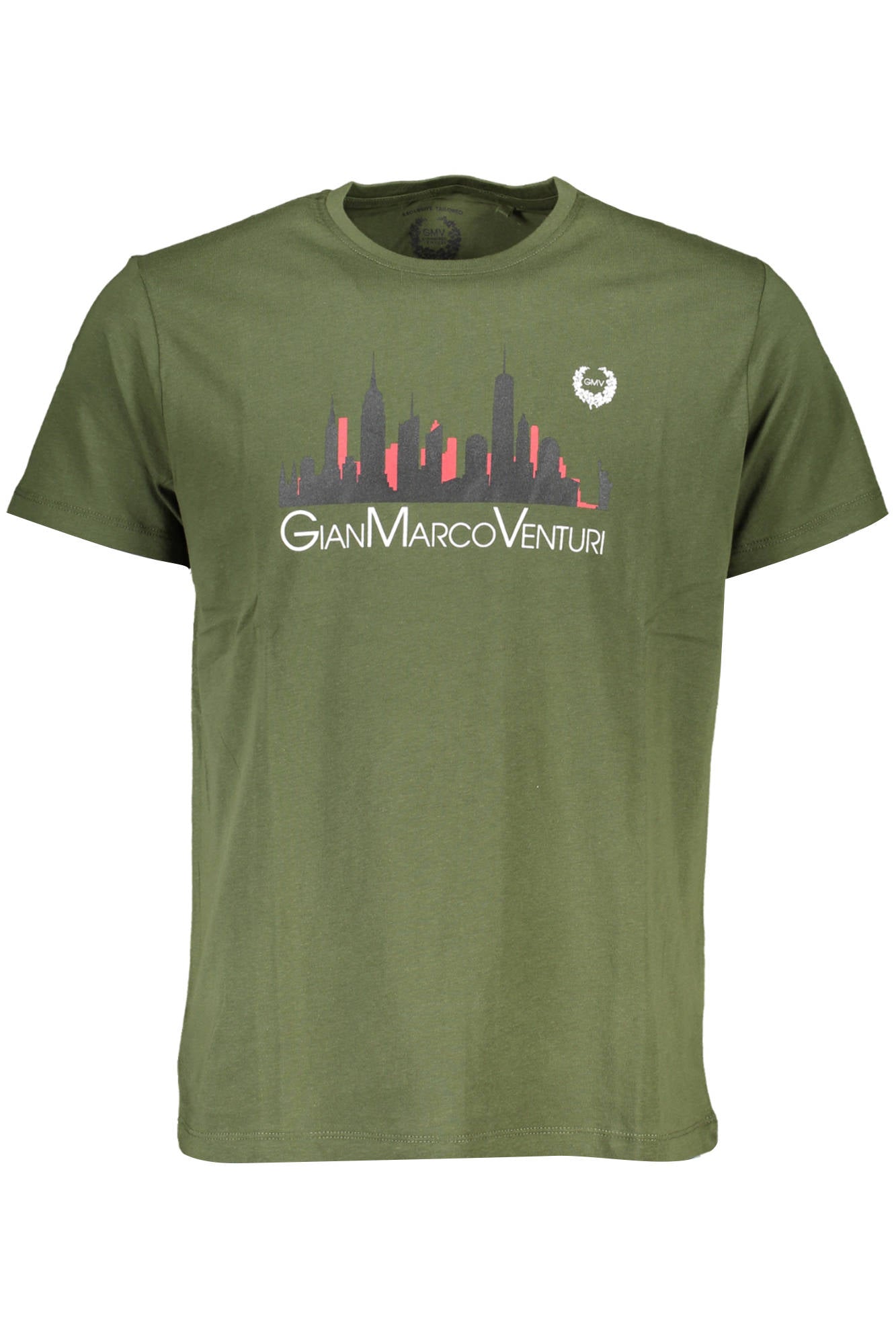 GIAN MARCO VENTURI T-Shirt Herren Kurzarm Blau – 100% Baumwolle für Sommer Grün