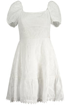 GUESS JEANS KURZES KLEID FRAUEN WEISS