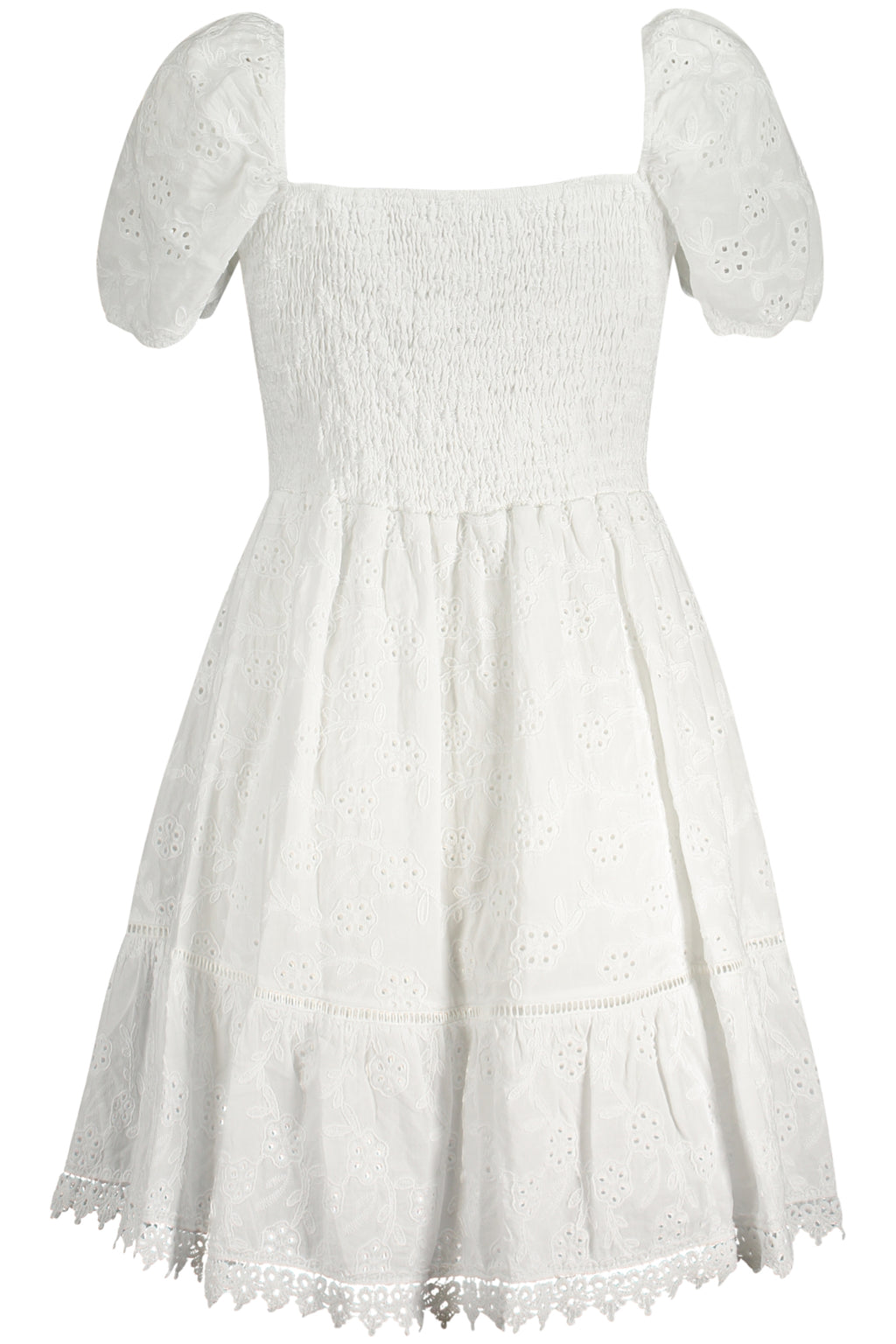 GUESS JEANS KURZES KLEID FRAUEN WEISS