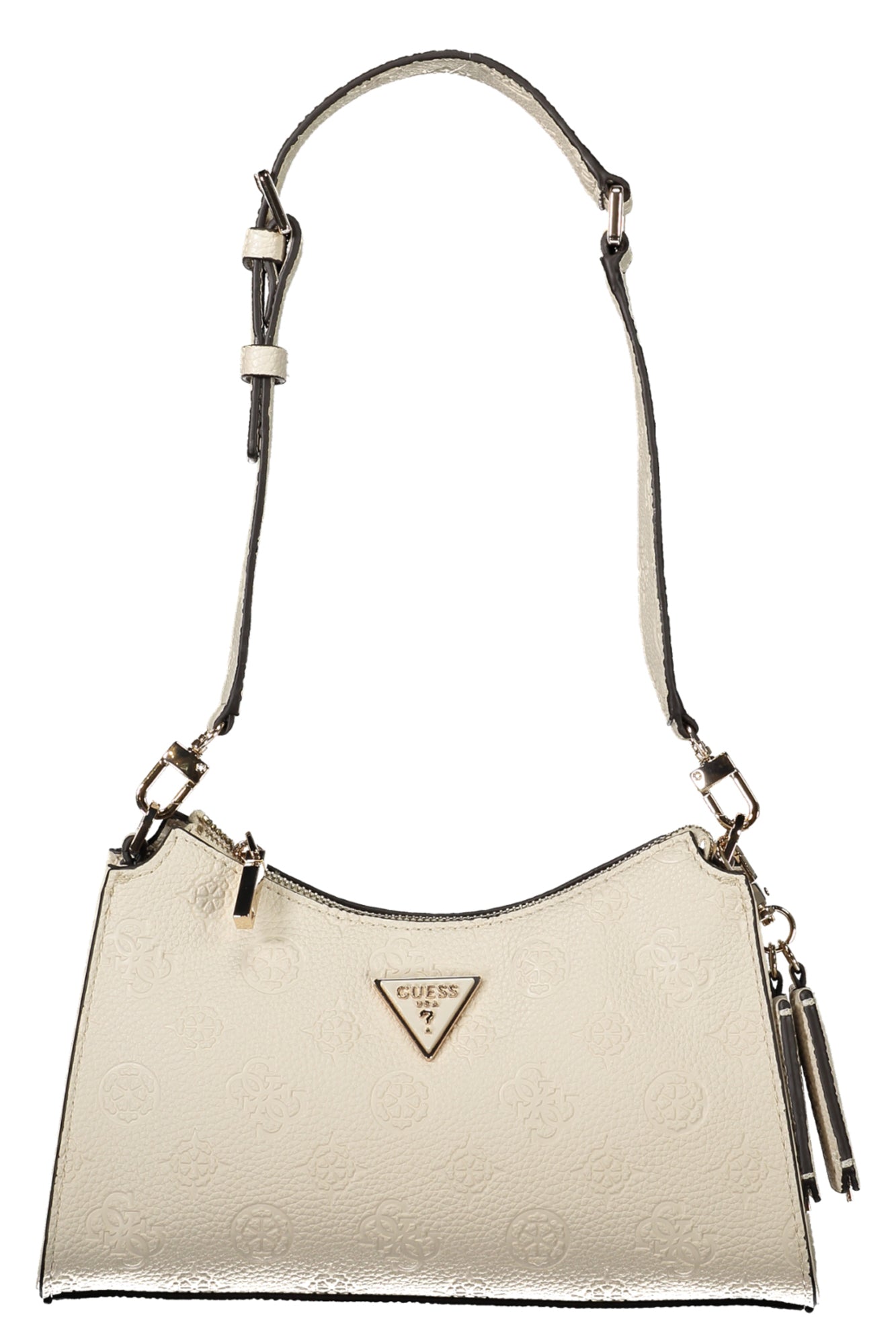 GUESS JEANS Damen Tasche Beige – Verstellbarer Schultergurt & praktische Fächer Beige
