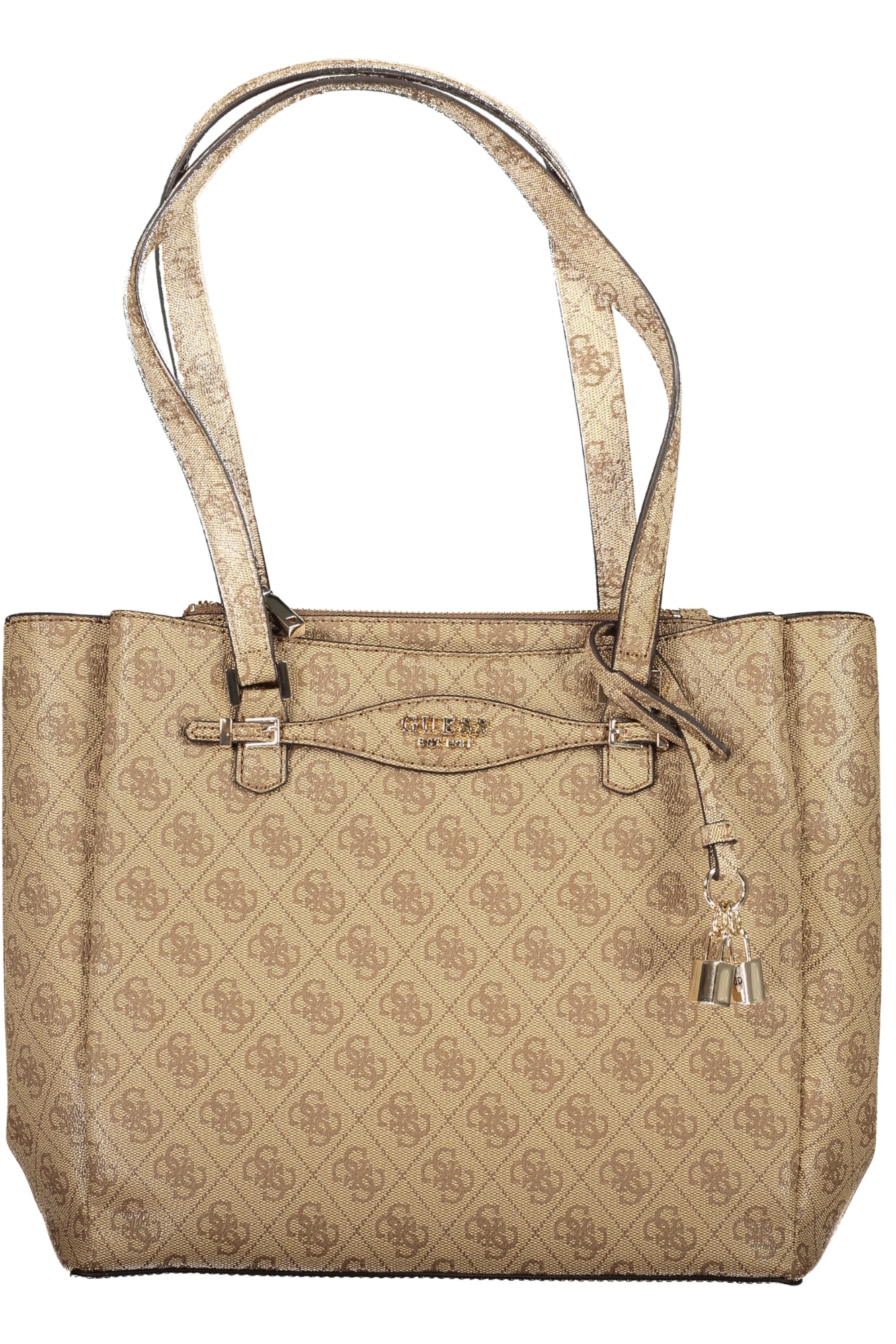 Guess Jeans Damen Schwarze Tasche Beige
