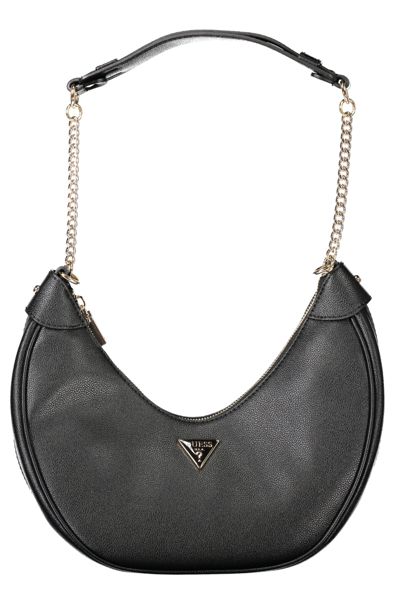 GUESS JEANS Damentasche Schwarz – Fedora-Tasche mit Schultergurt & Kette | soulluna.de Schwarz Hauptbild