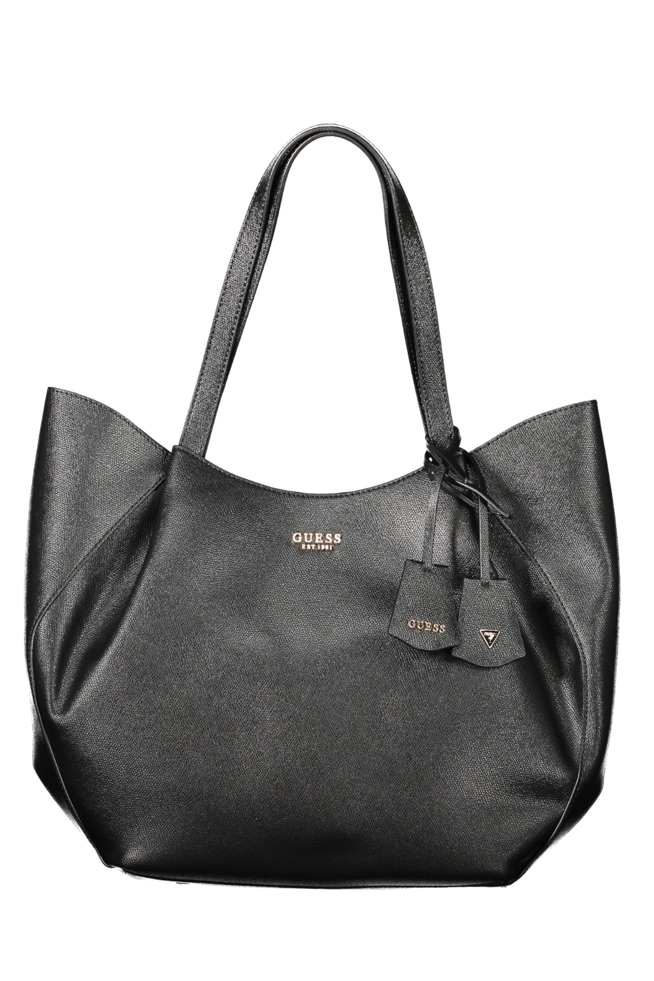 GUESS JEANS Damen Tasche schwarz – Elegante Umhängetasche aus Lederimitat für Herbst/Winter Schwarz