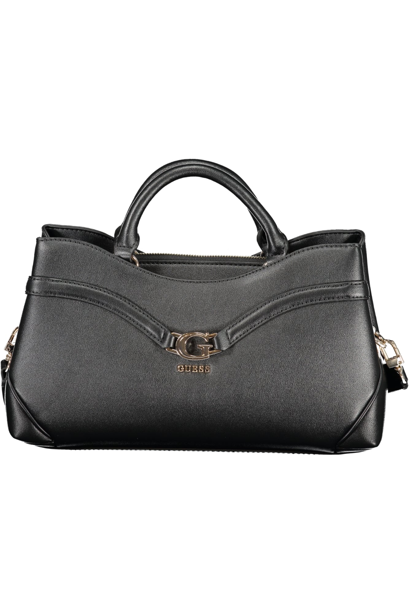 GUESS JEANS Damen Tasche schwarz – Elegante Handtasche mit Schultergurt für Herbst/Winter Schwarz