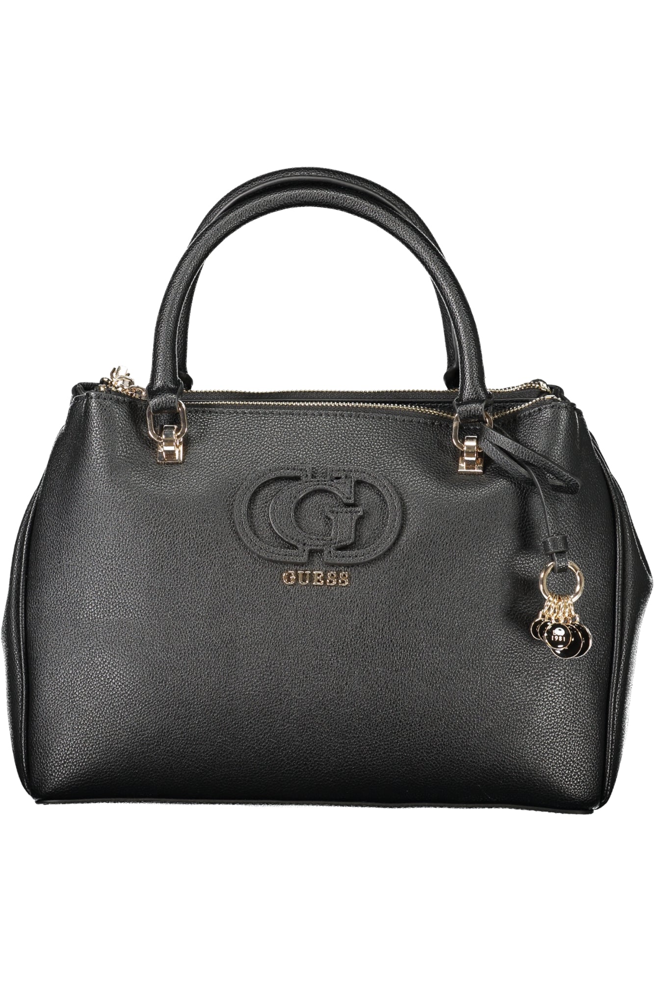GUESS JEANS Damentasche Schwarz – Elegante Handtasche mit Schultergurt für Damen Schwarz