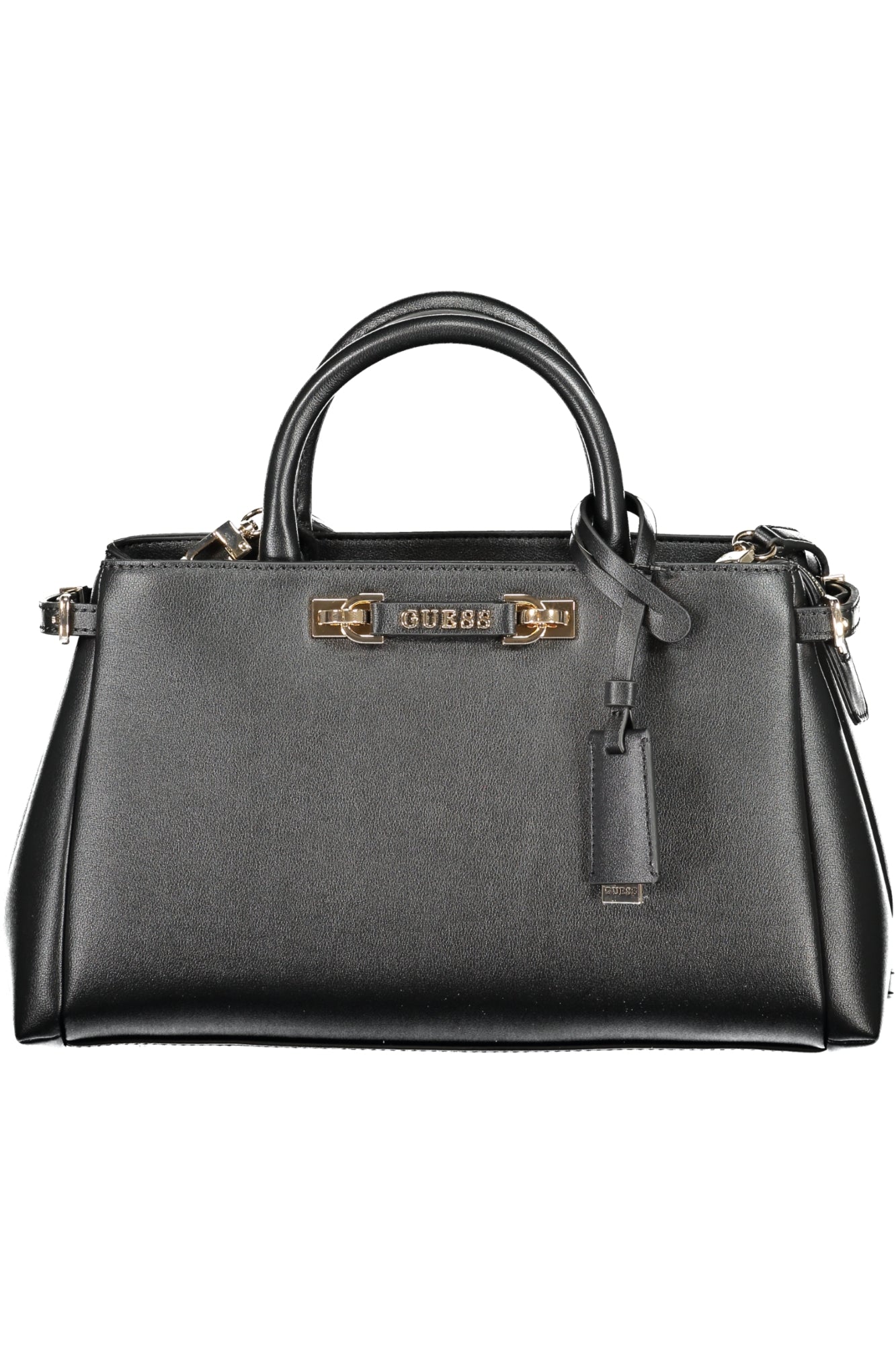GUESS JEANS Damen Tasche schwarz – Elegante Umhängetasche mit praktischen Fächern Schwarz