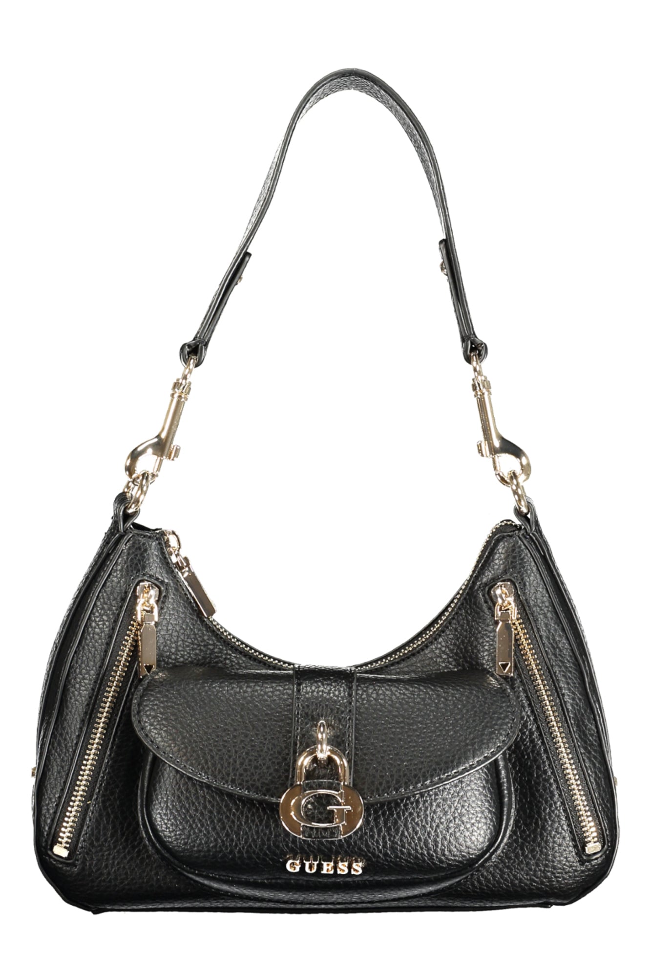 GUESS JEANS Damen-Tasche schwarz – Elegante Handtasche mit praktischen Fächern Schwarz