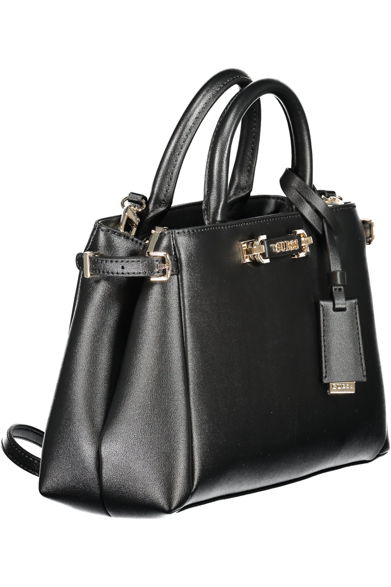 GUESS JEANS Damen Tasche schwarz – Elegante Umhängetasche mit praktischen Fächern Schwarz