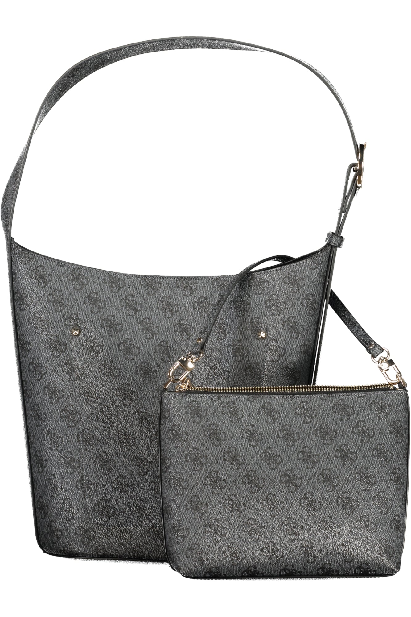 Guess Jeans Damen-Tasche, Beige Schwarz