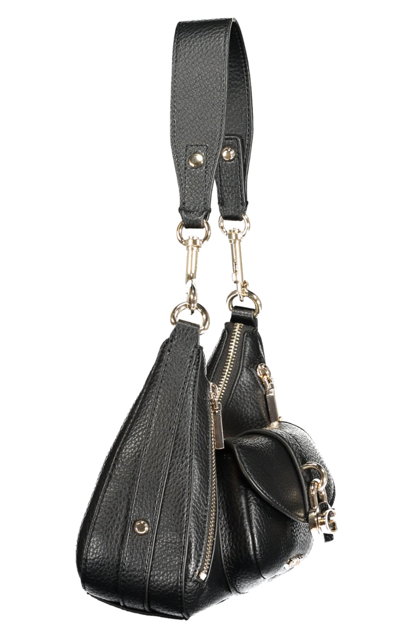 GUESS JEANS Damen-Tasche schwarz – Elegante Handtasche mit praktischen Fächern Schwarz