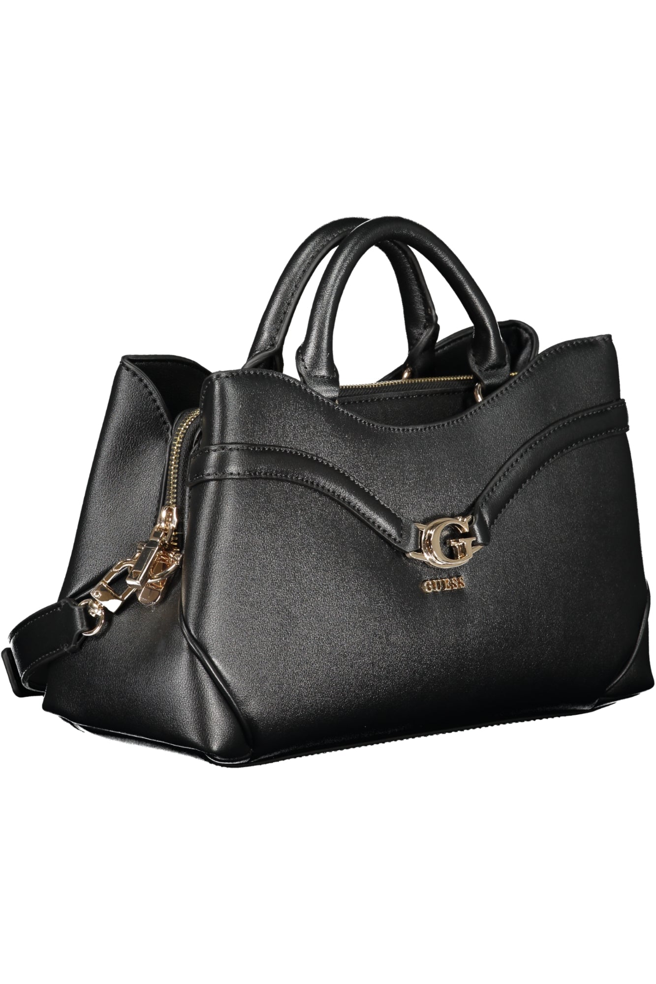 GUESS JEANS Damen Tasche schwarz – Elegante Handtasche mit Schultergurt für Herbst/Winter Schwarz