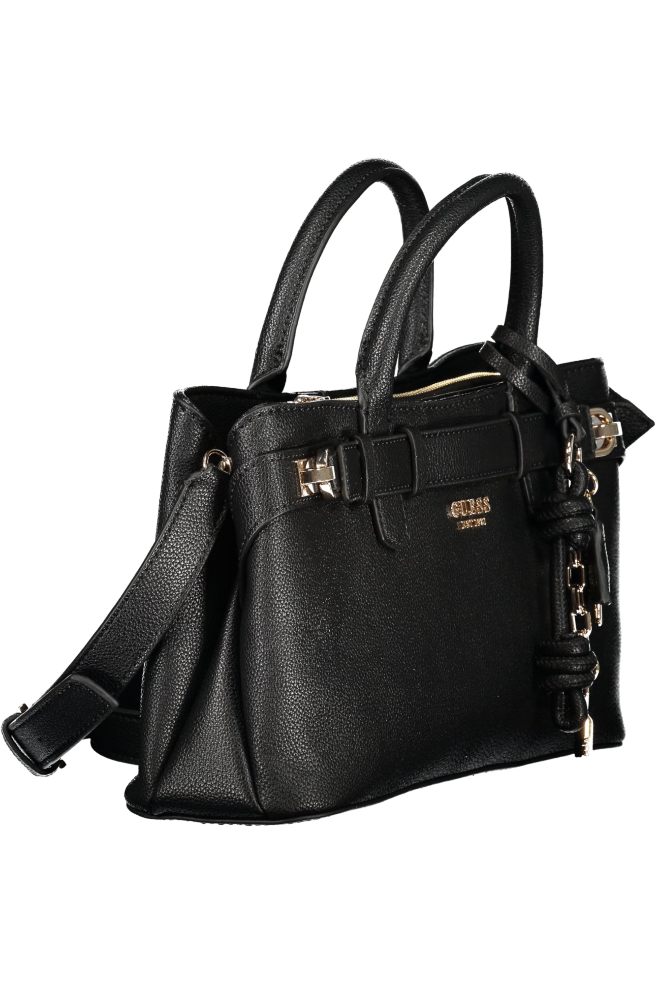 GUESS JEANS Damen Tasche schwarz – Elegante Umhängetasche mit Schultergurt für Herbst/Winter Schwarz