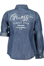 GUESS JEANS LANGÄRMELIGES HEMD FÜR MÄDCHEN BLAU