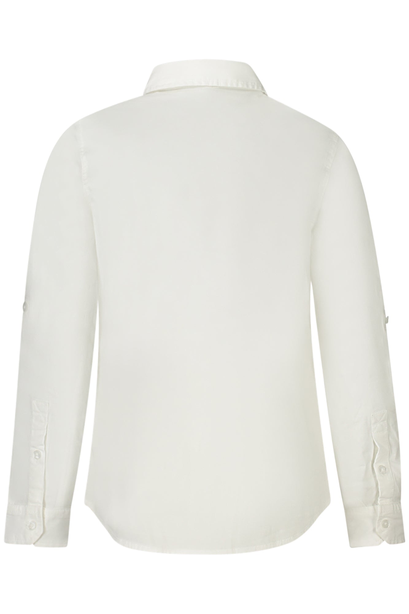 GUESS JEANS Langarmhemd Kinder Weiss – Italienischer Kragen aus Bio-Baumwolle Weiß